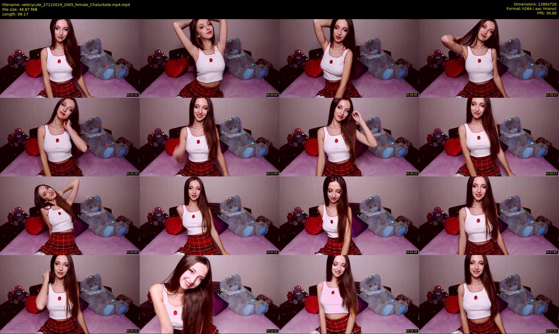 velerycute — 7 minute Chaturbate female cam show recording, 720p, Dec 27, 2019