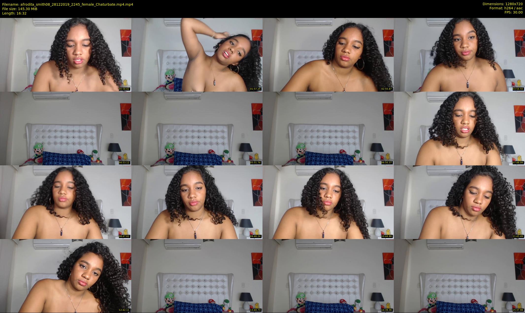 afrodita_smith08 — 17 minute Chaturbate female cam show recording, 720p, Dec 28, 2019
