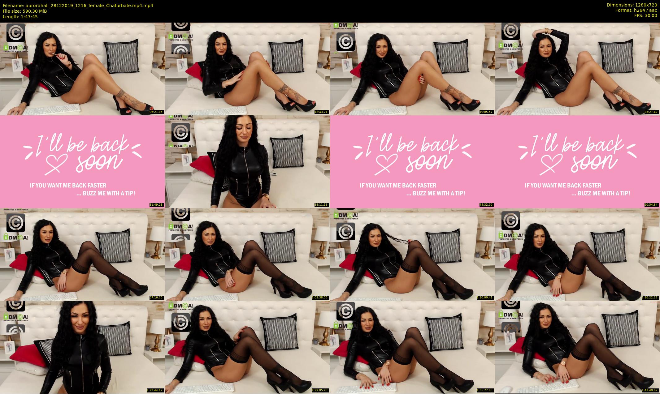 aurorahall — 108 minute Chaturbate female cam show recording, 720p, Dec 28, 2019