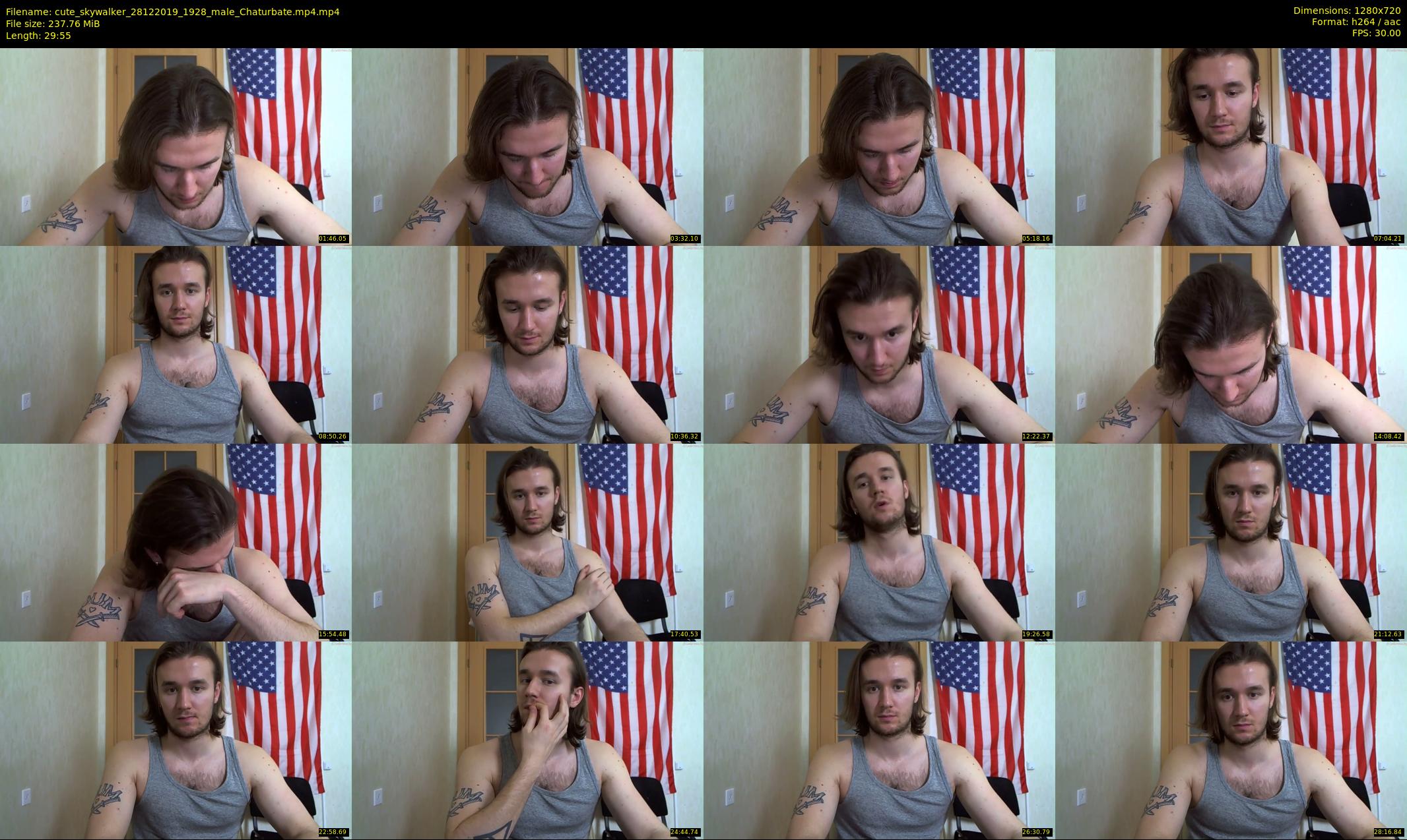 cute_skywalker — 30 minute Chaturbate male cam show recording, 720p, Dec 28, 2019