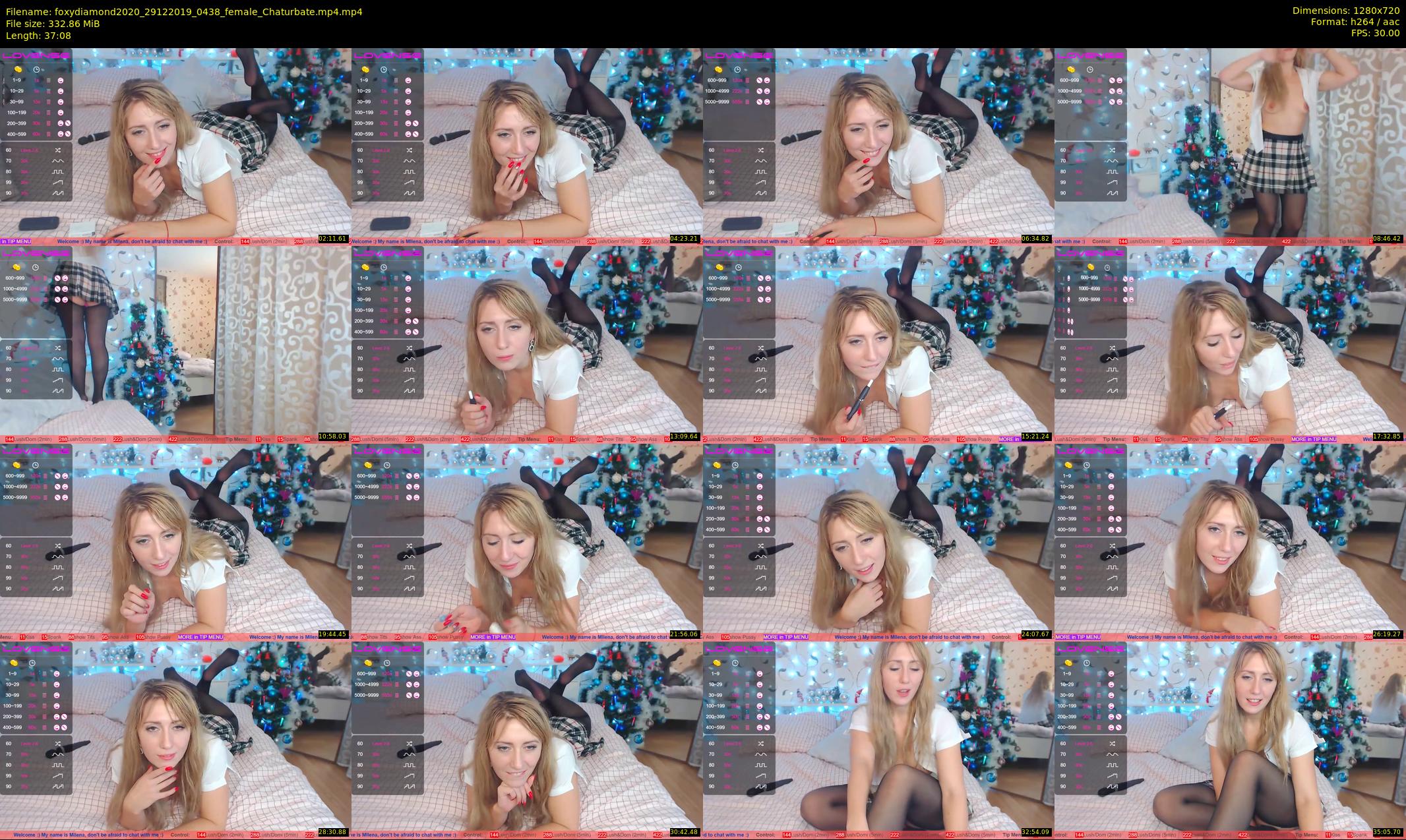 foxydiamond2020 — 38 minute Chaturbate female cam show recording, 720p, Dec 29, 2019