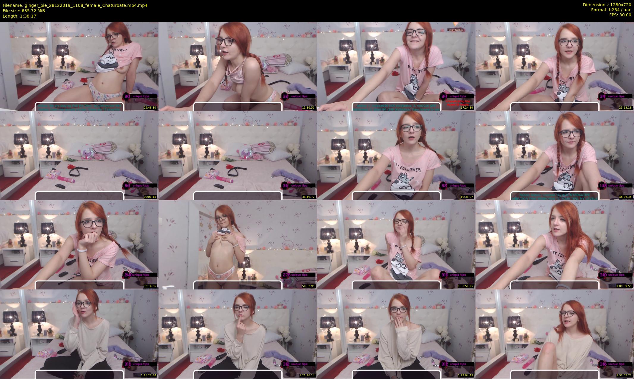 ginger_pie — 99 minute Chaturbate female cam show recording, 720p, Dec 28, 2019