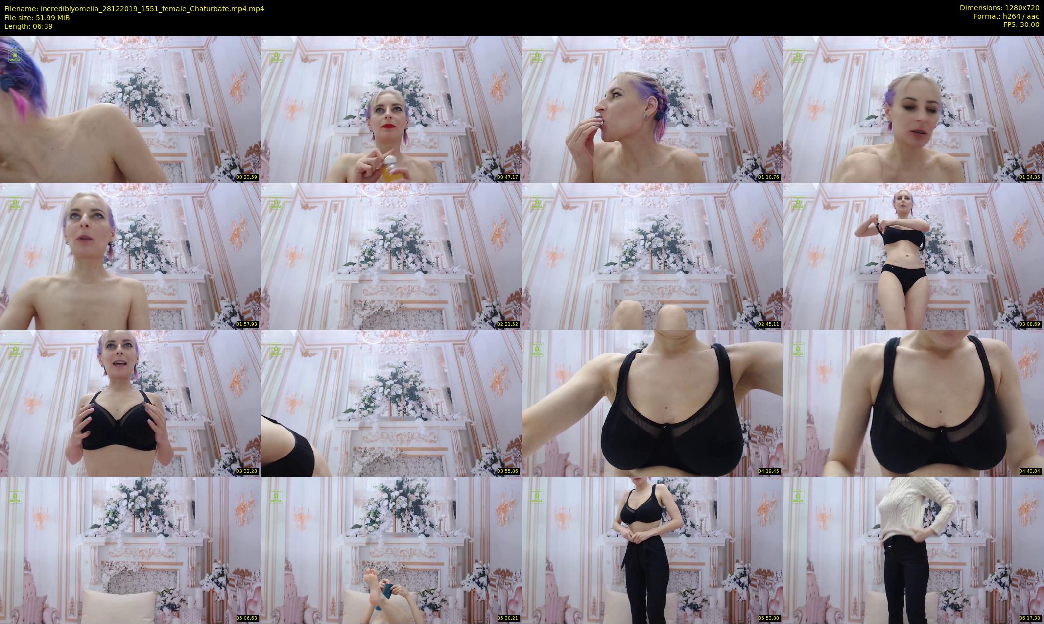 incrediblyomelia — 7 minute Chaturbate female cam show recording, 720p, Dec 28, 2019