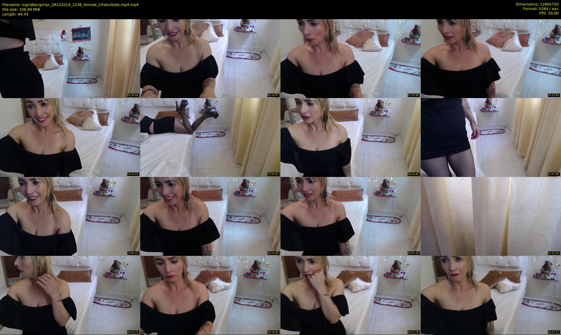 ingridbergman — 45 minute Chaturbate female cam show recording, 720p, Dec 28, 2019