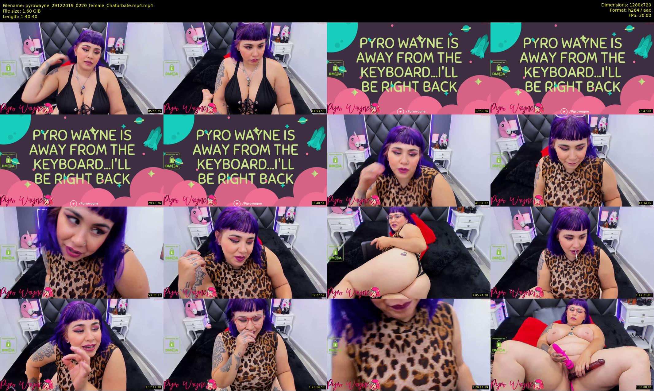 pyrowayne — 101 minute Chaturbate female cam show recording, 720p, Dec 29, 2019