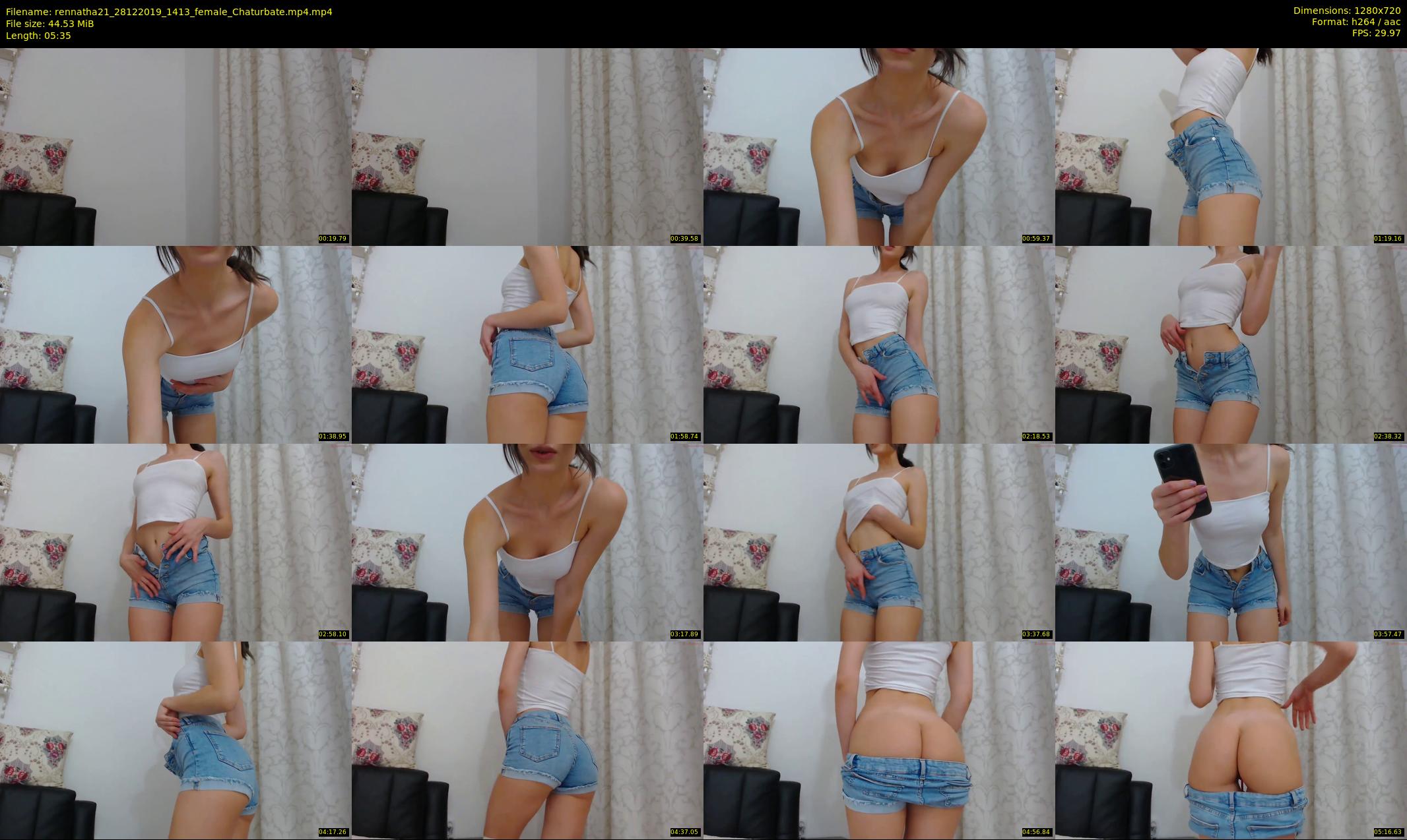 rennatha21 — 6 minute Chaturbate female cam show recording, 720p, Dec 28, 2019