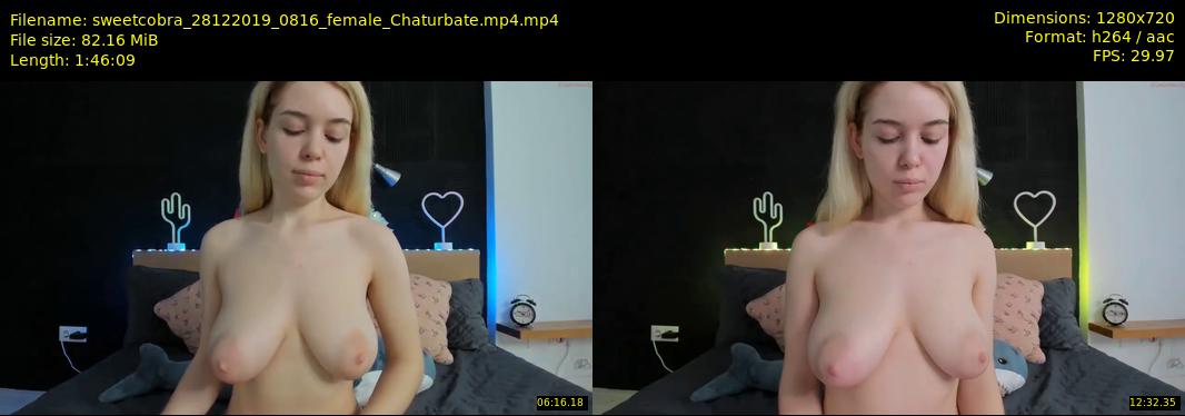 sweetcobra — 107 minute Chaturbate female cam show recording, 720p, Dec 28, 2019