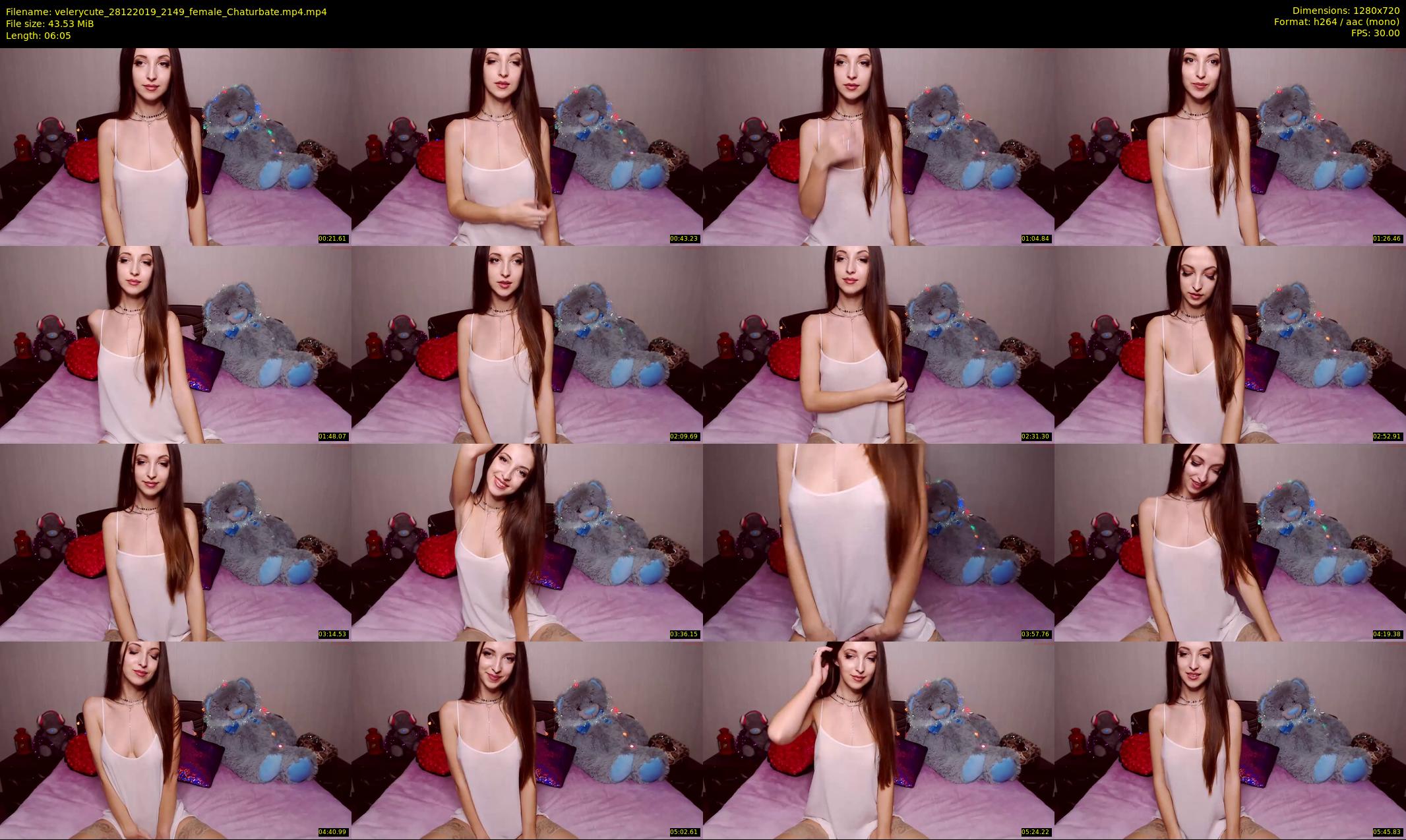 velerycute — 7 minute Chaturbate female cam show recording, 720p, Dec 28, 2019