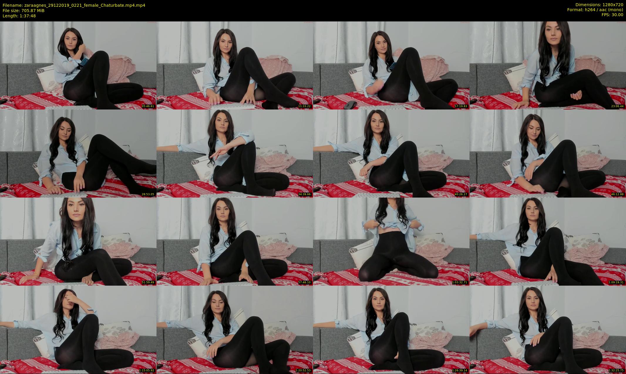 zaraagnes — 98 minute Chaturbate female cam show recording, 720p, Dec 29, 2019