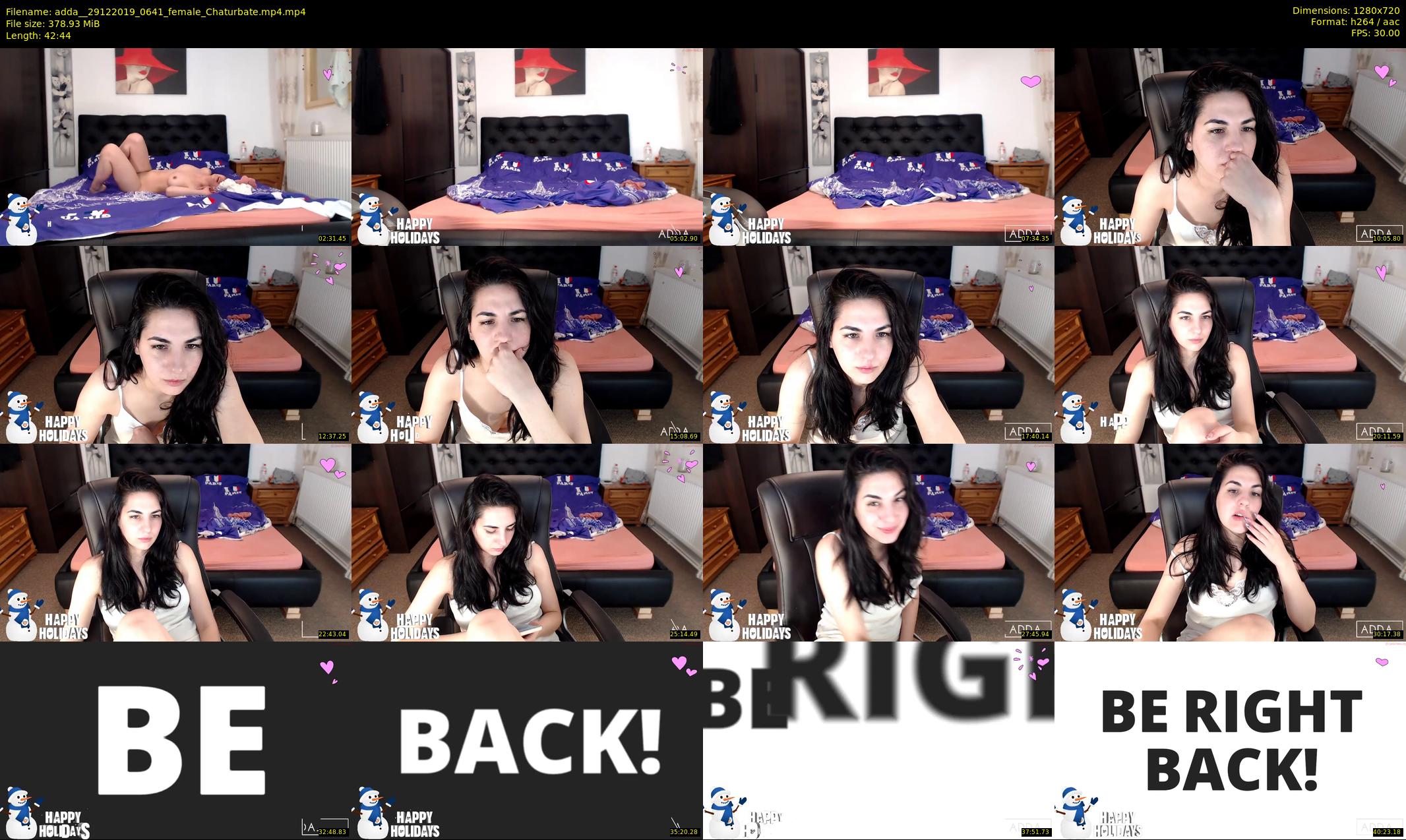 adda_ — 43 minute Chaturbate female cam show recording, 720p, Dec 29, 2019