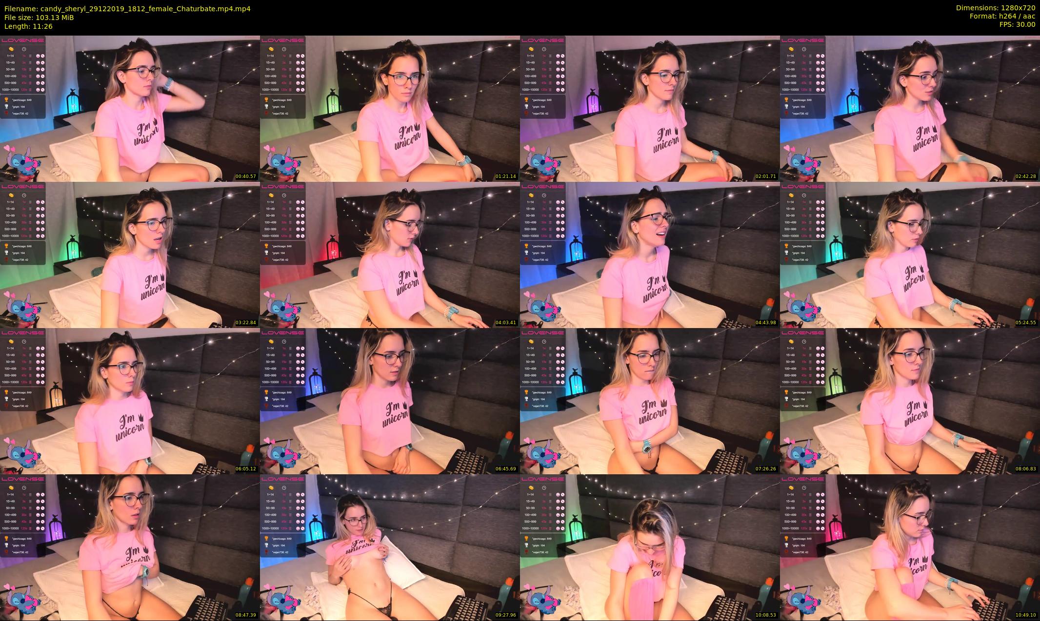 candy_sheryl — 12 minute Chaturbate female cam show recording, 720p, Dec 29, 2019
