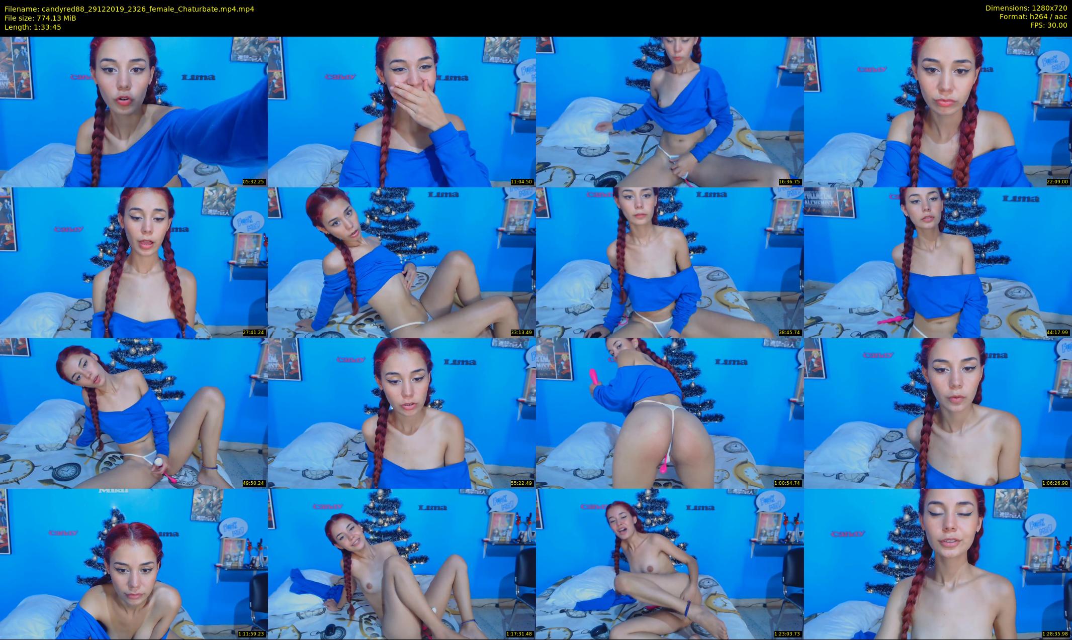 candyred88 — 94 minute Chaturbate female cam show recording, 720p, Dec 29, 2019