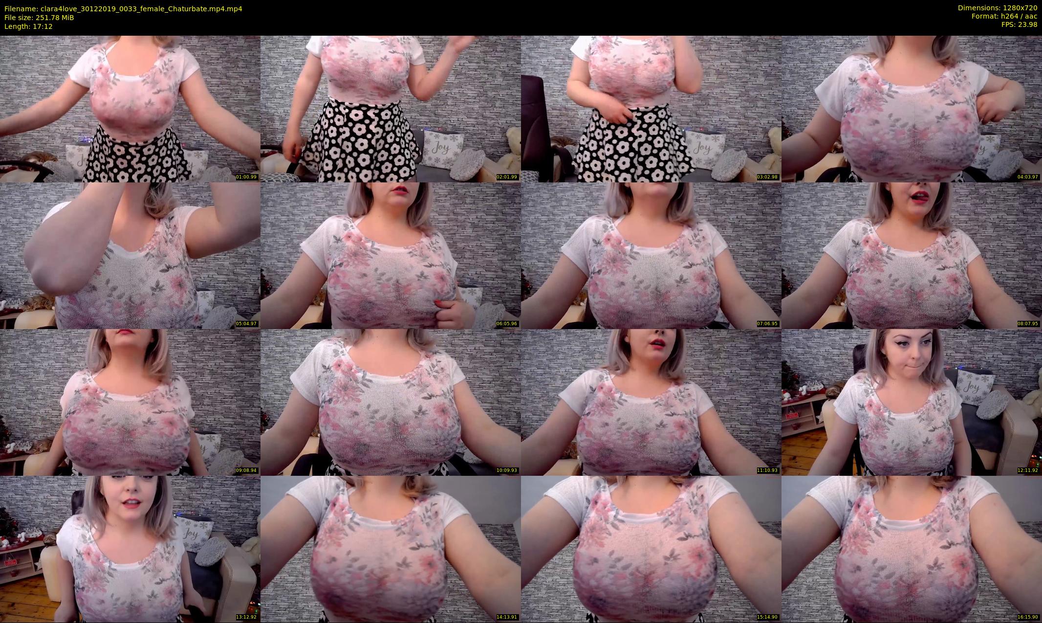 clara4love — 18 minute Chaturbate female cam show recording, 720p, Dec 30, 2019