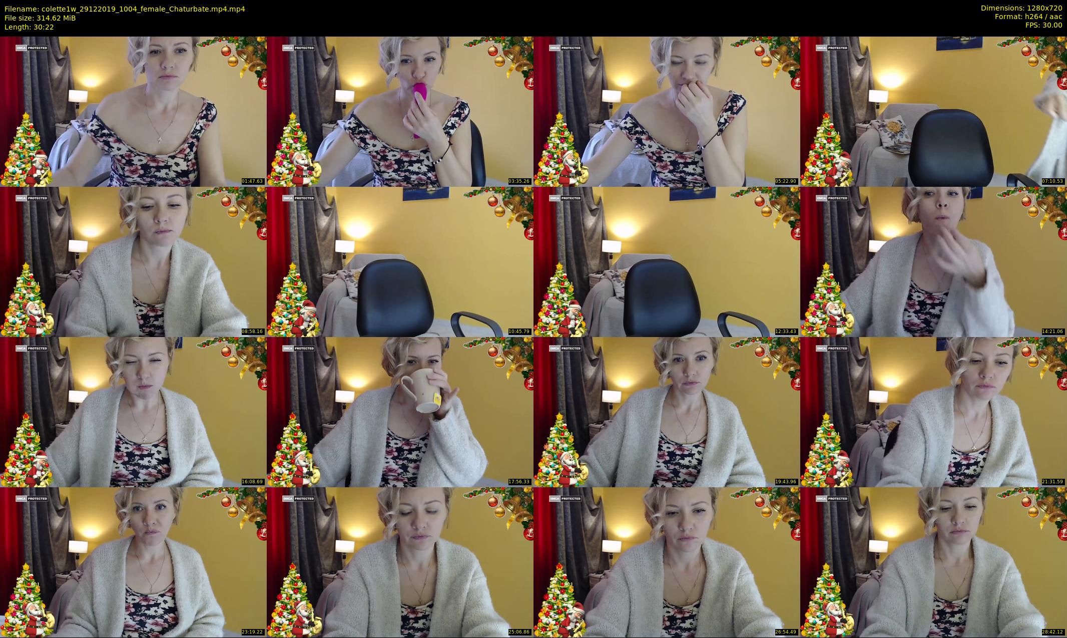 colette1w — 31 minute Chaturbate female cam show recording, 720p, Dec 29, 2019
