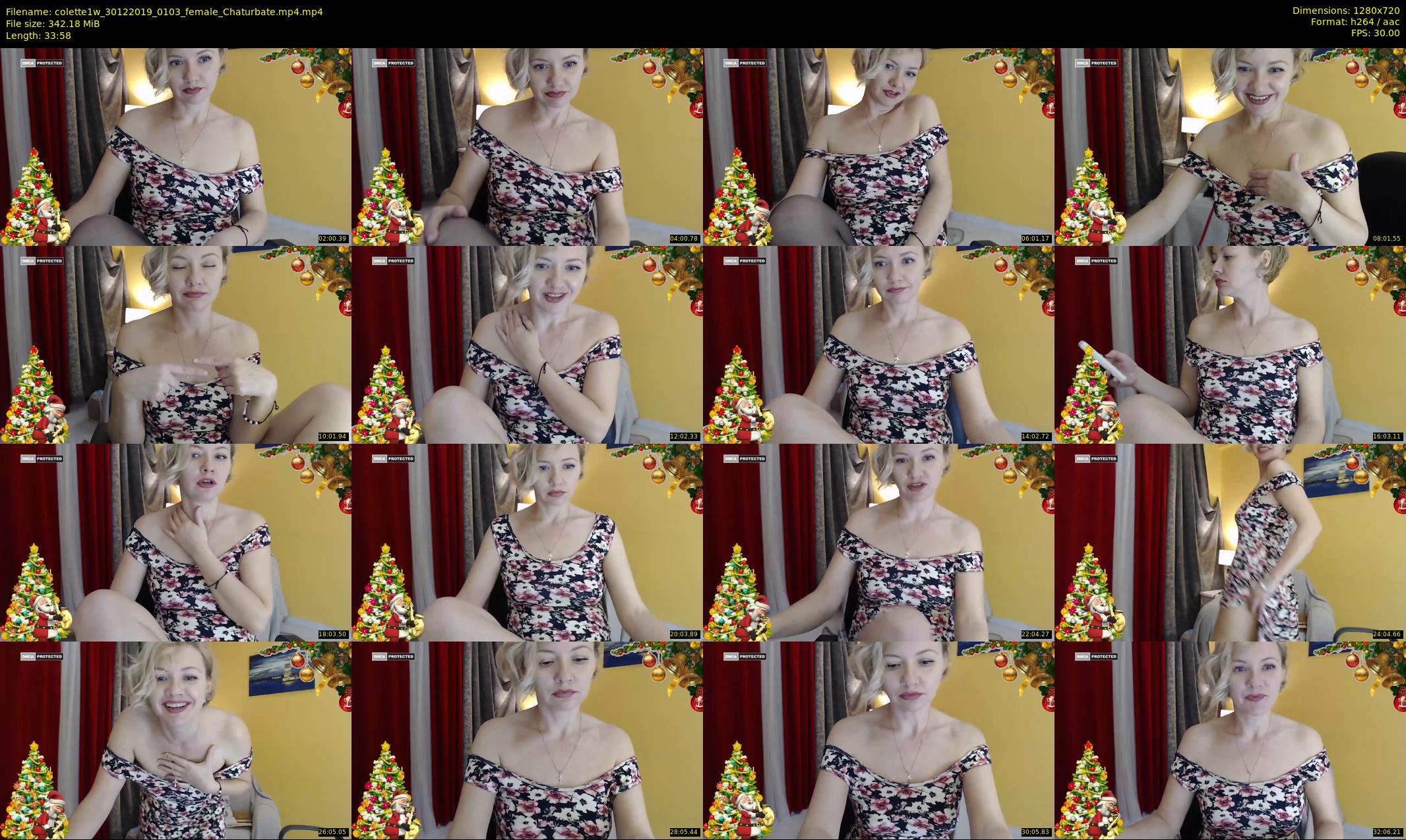 colette1w — 34 minute Chaturbate female cam show recording, 720p, Dec 30, 2019