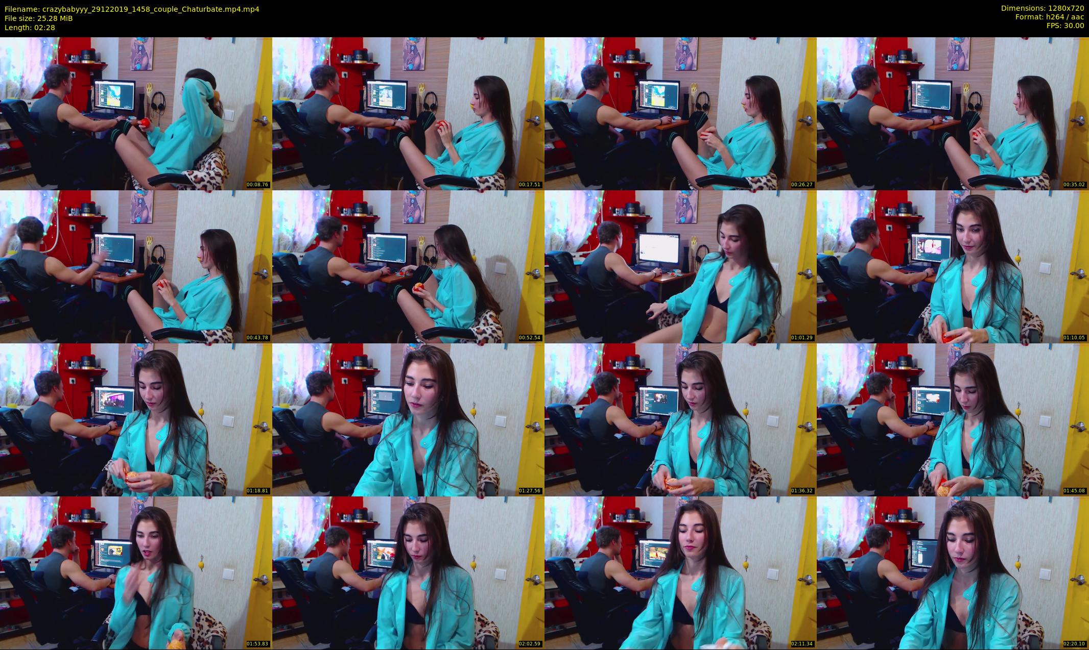 crazybabyyy — 3 minute Chaturbate couple cam show recording, 720p, Dec 29, 2019