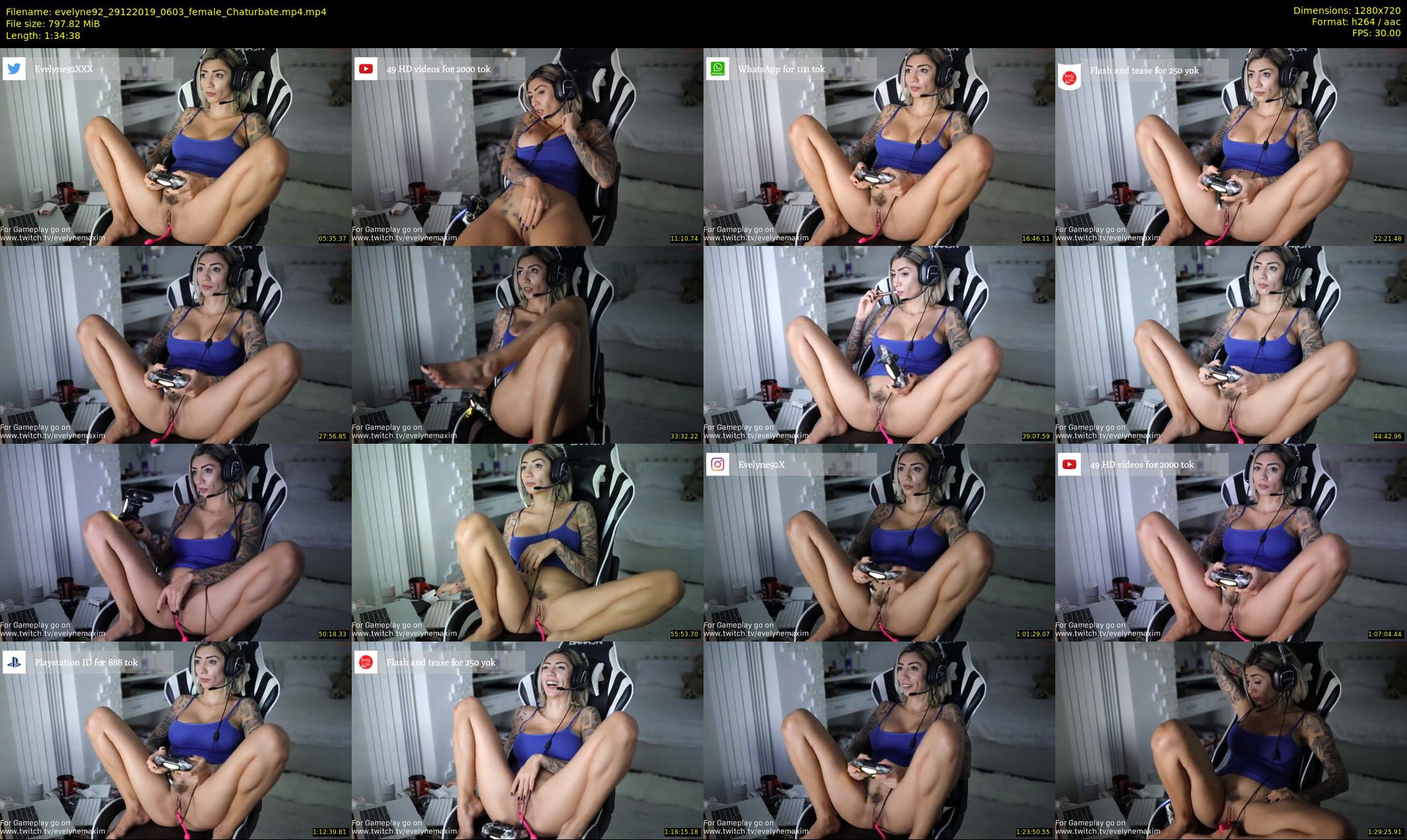 evelyne92 — 95 minute Chaturbate female cam show recording, 720p, Dec 29, 2019