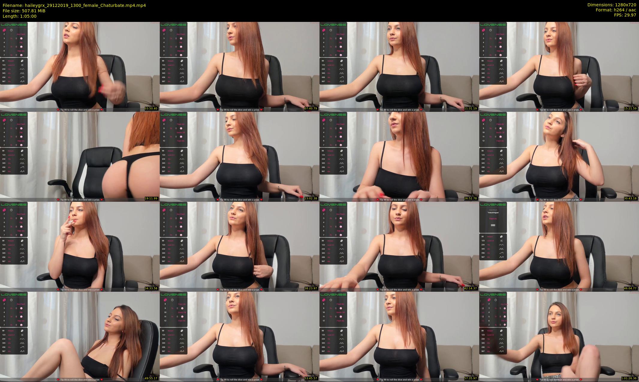 haileygrx — 65 minute Chaturbate female cam show recording, 720p, Dec 29, 2019
