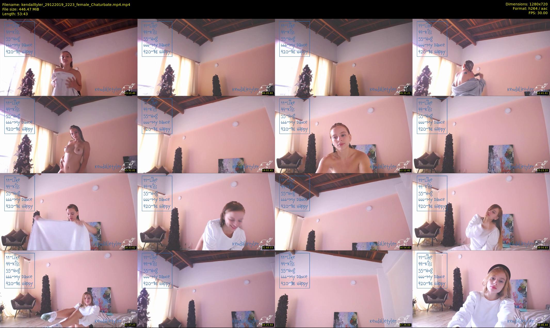 kendalltyler — 54 minute Chaturbate female cam show recording, 720p, Dec 29, 2019
