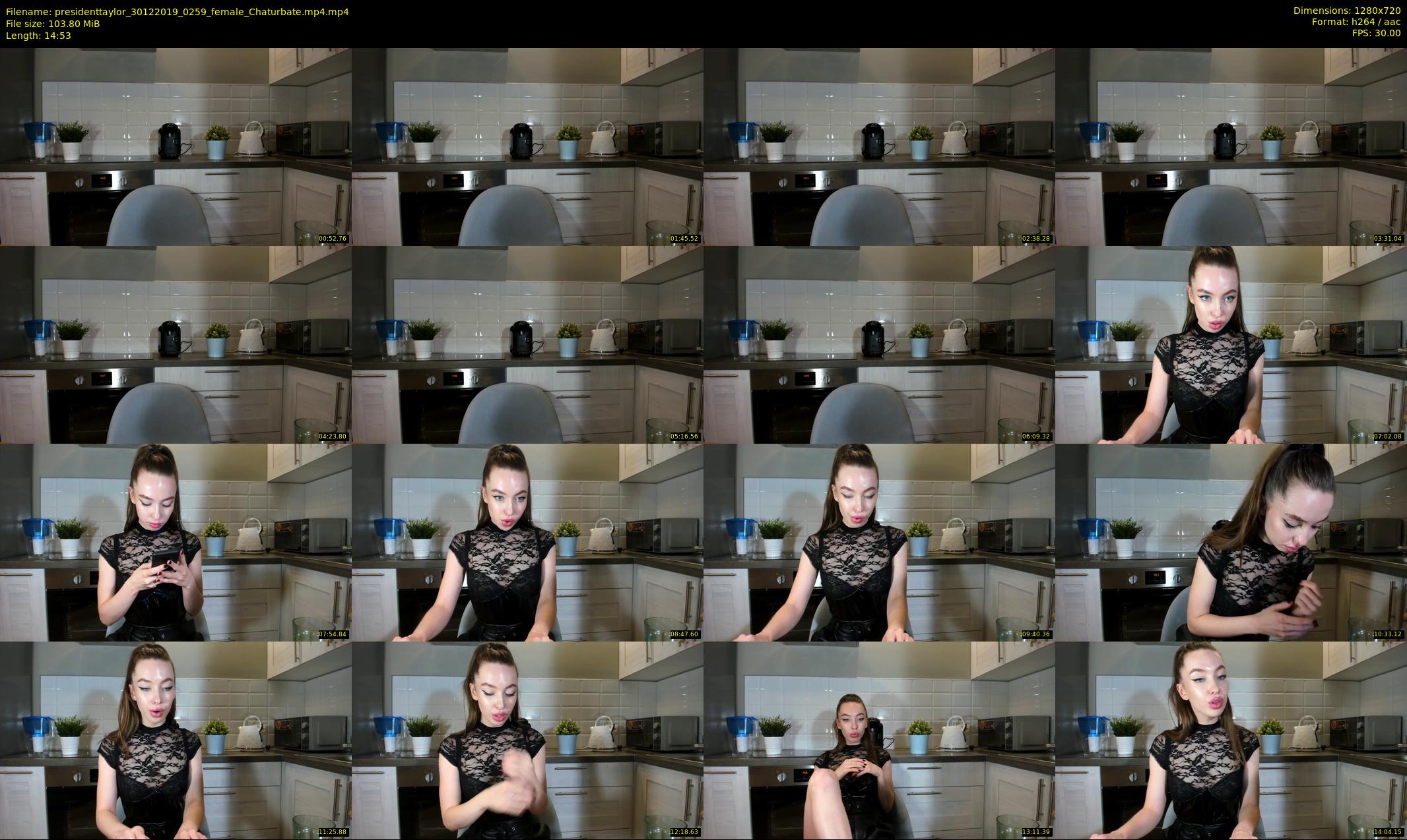 presidenttaylor — 15 minute Chaturbate female cam show recording, 720p, Dec 30, 2019