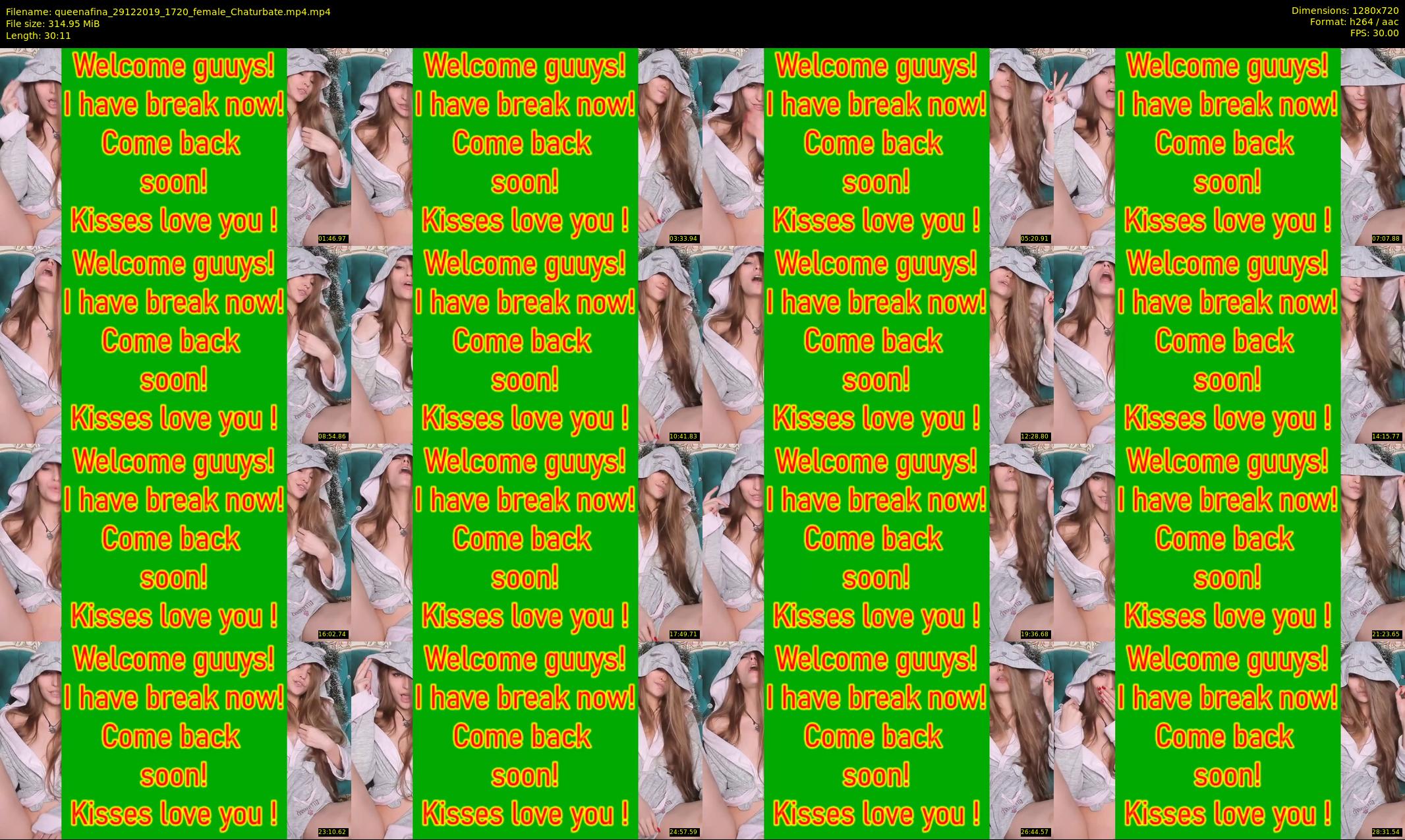 queenafina — 31 minute Chaturbate female cam show recording, 720p, Dec 29, 2019
