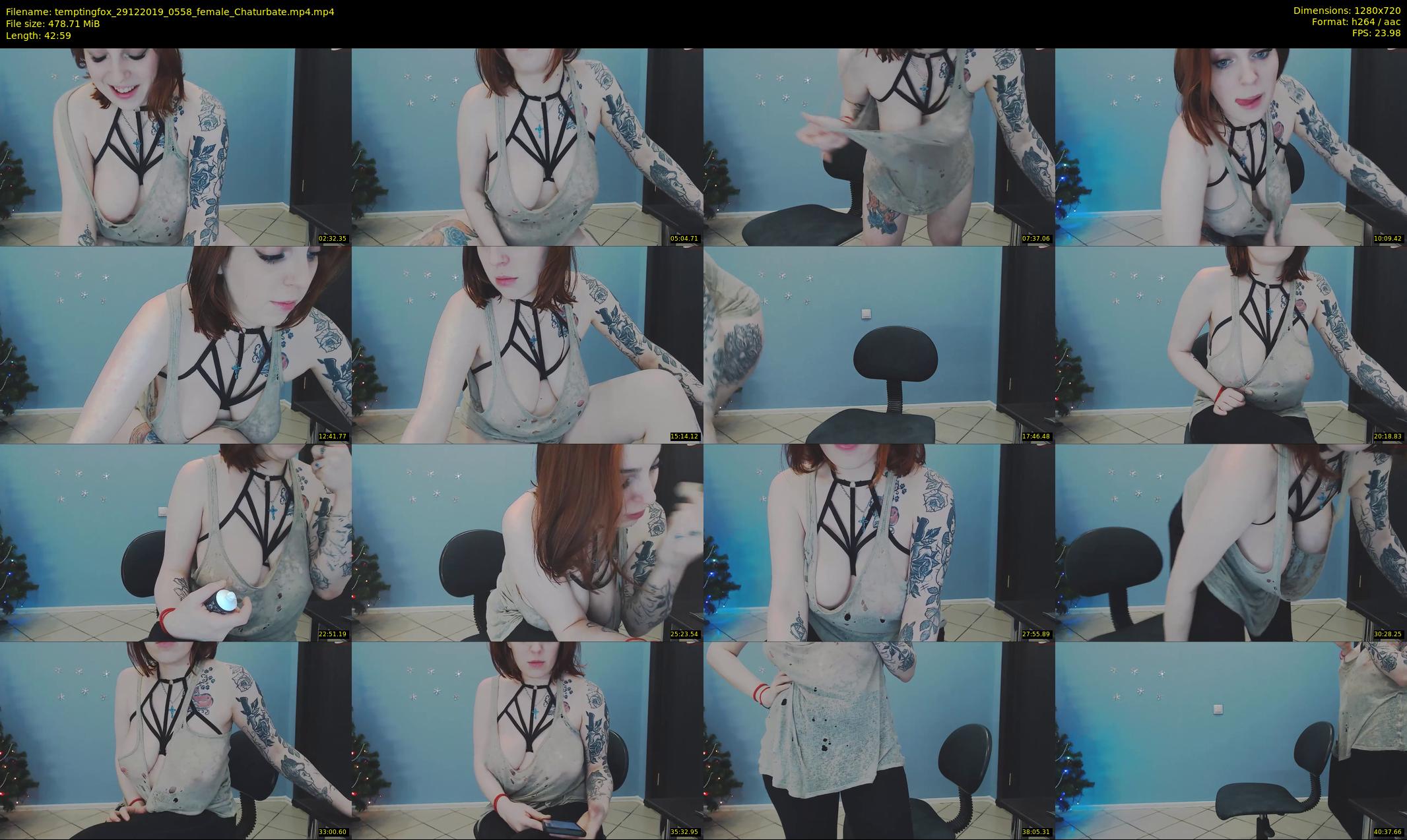 temptingfox — 43 minute Chaturbate female cam show recording, 720p, Dec 29, 2019