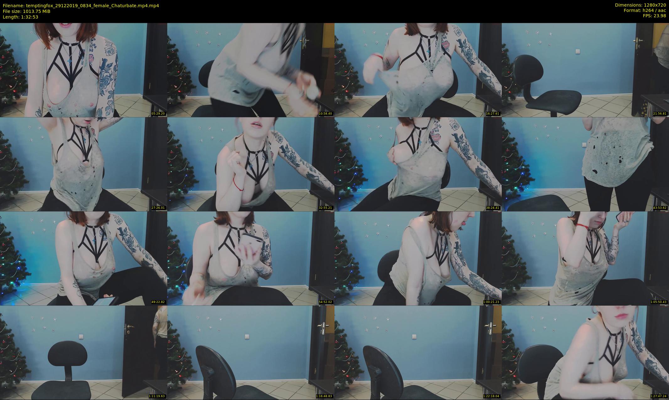 temptingfox — 93 minute Chaturbate female cam show recording, 720p, Dec 29, 2019