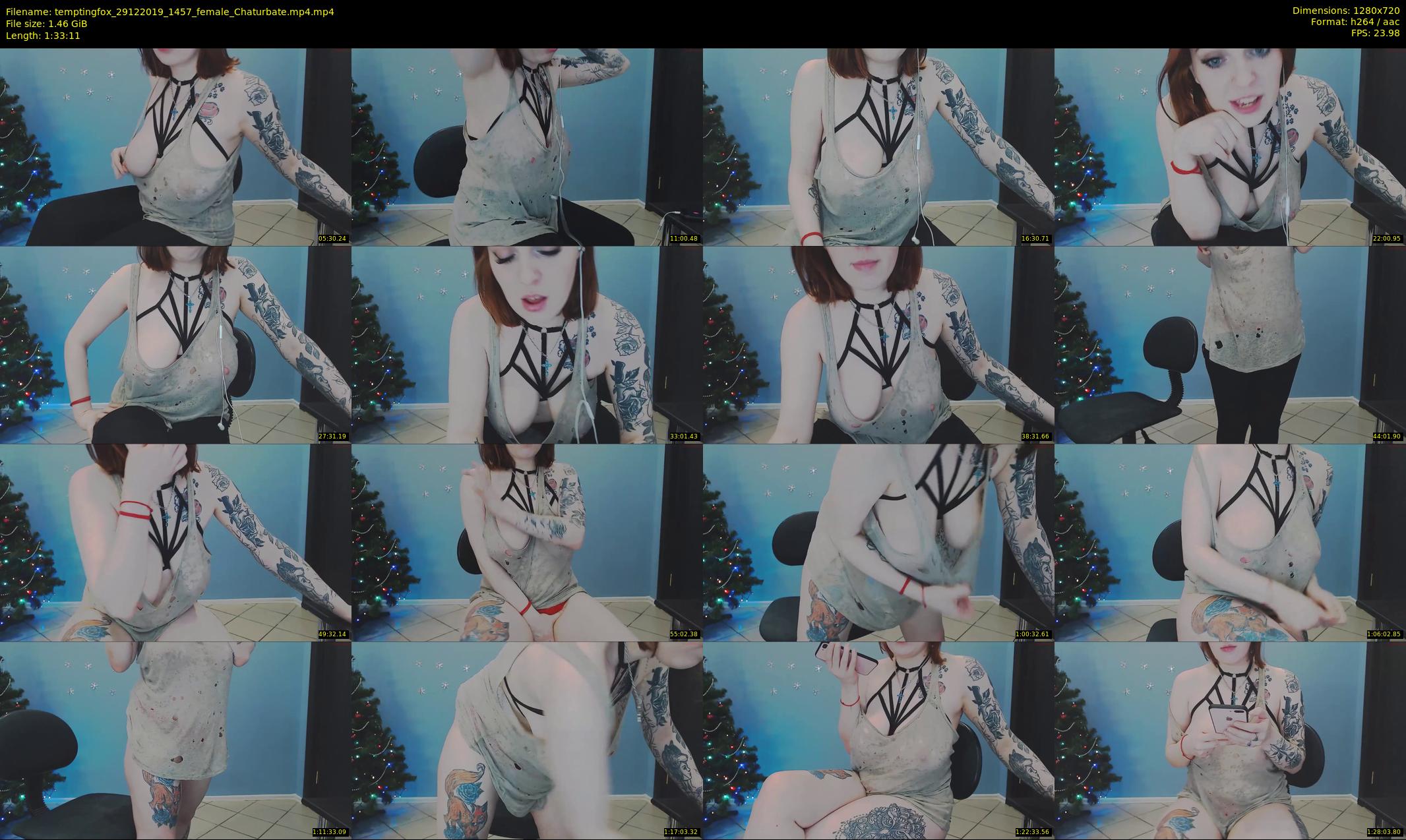temptingfox — 94 minute Chaturbate female cam show recording, 720p, Dec 29, 2019