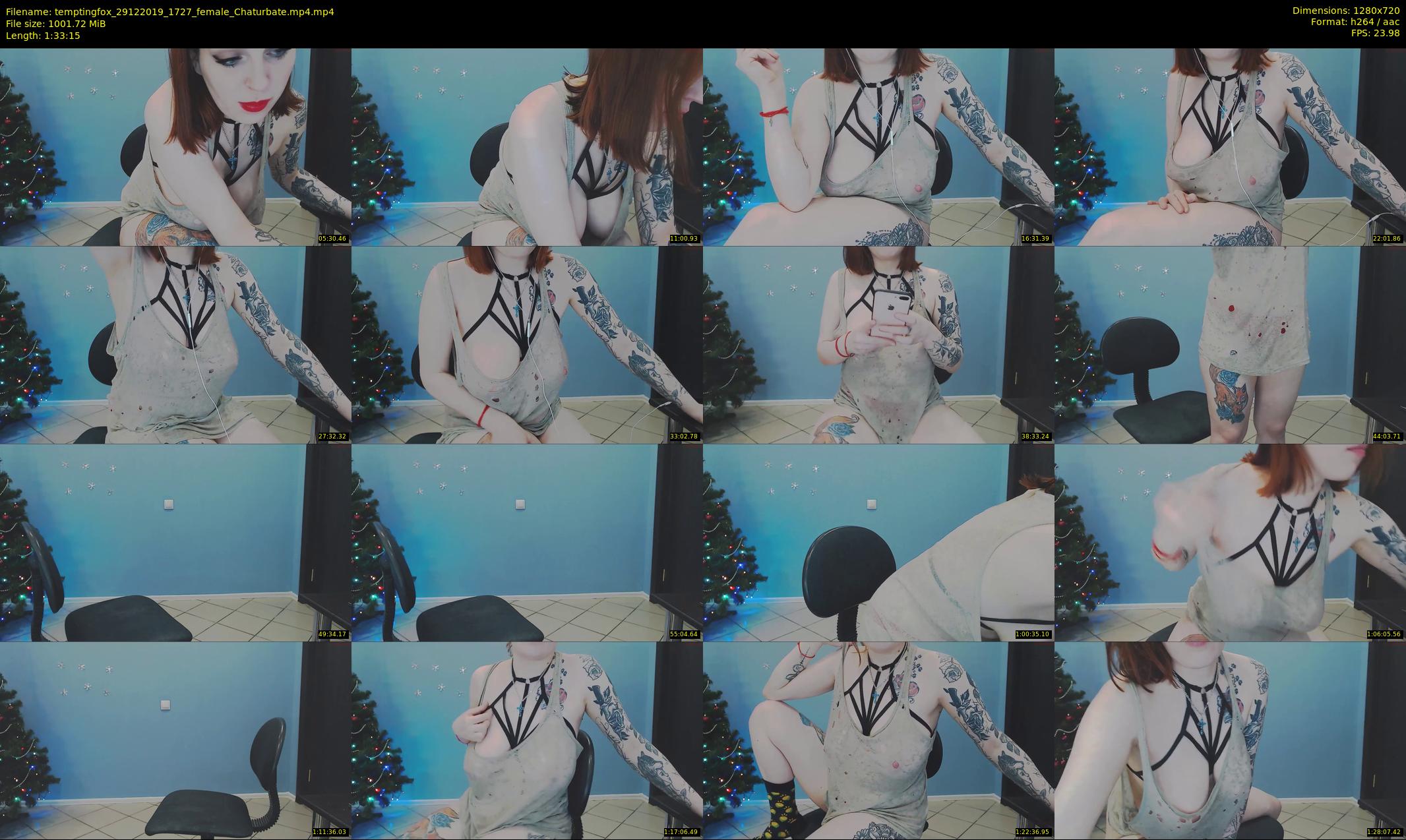 temptingfox — 94 minute Chaturbate female cam show recording, 720p, Dec 29, 2019