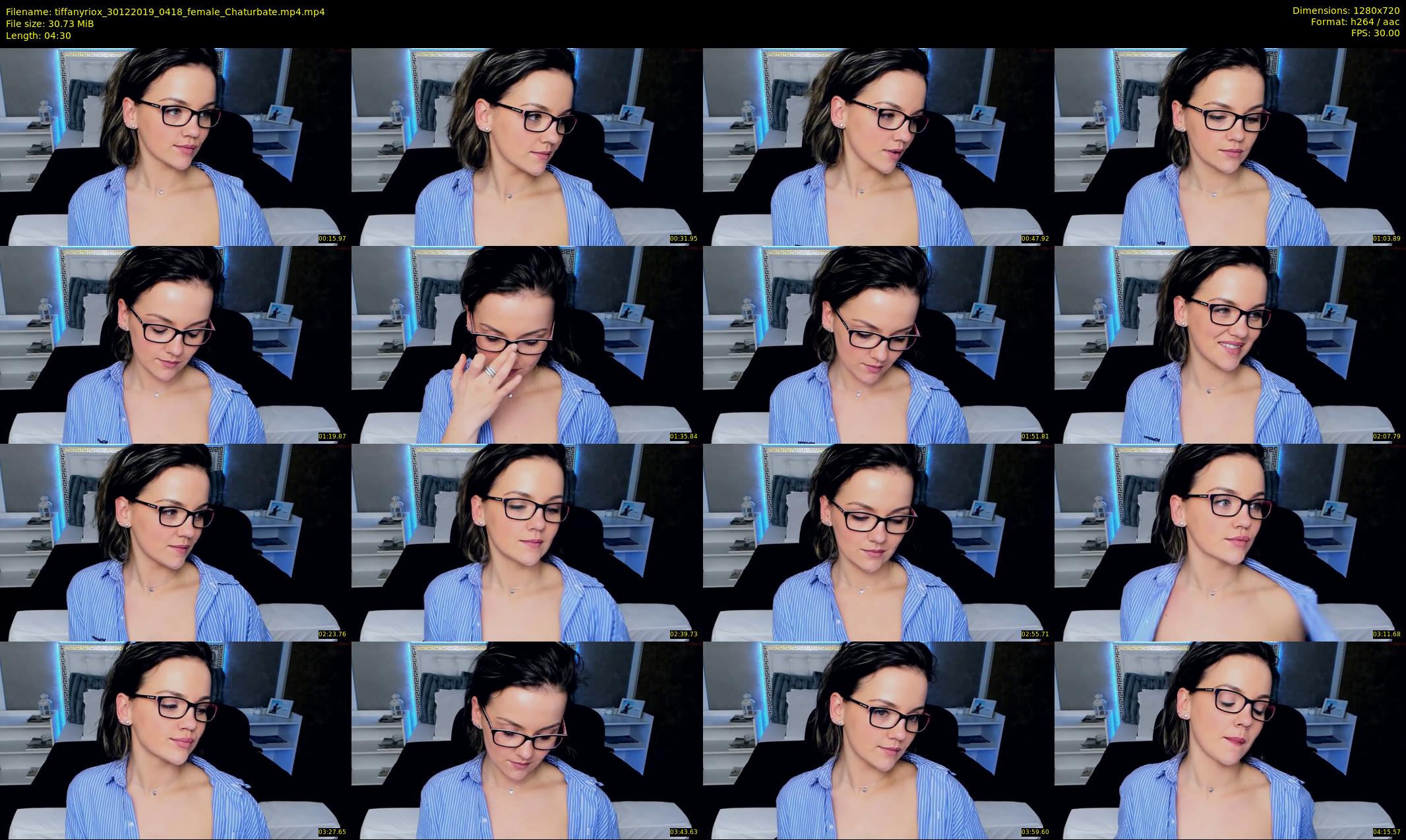 tiffanyriox — 5 minute Chaturbate female cam show recording, 720p, Dec 30, 2019