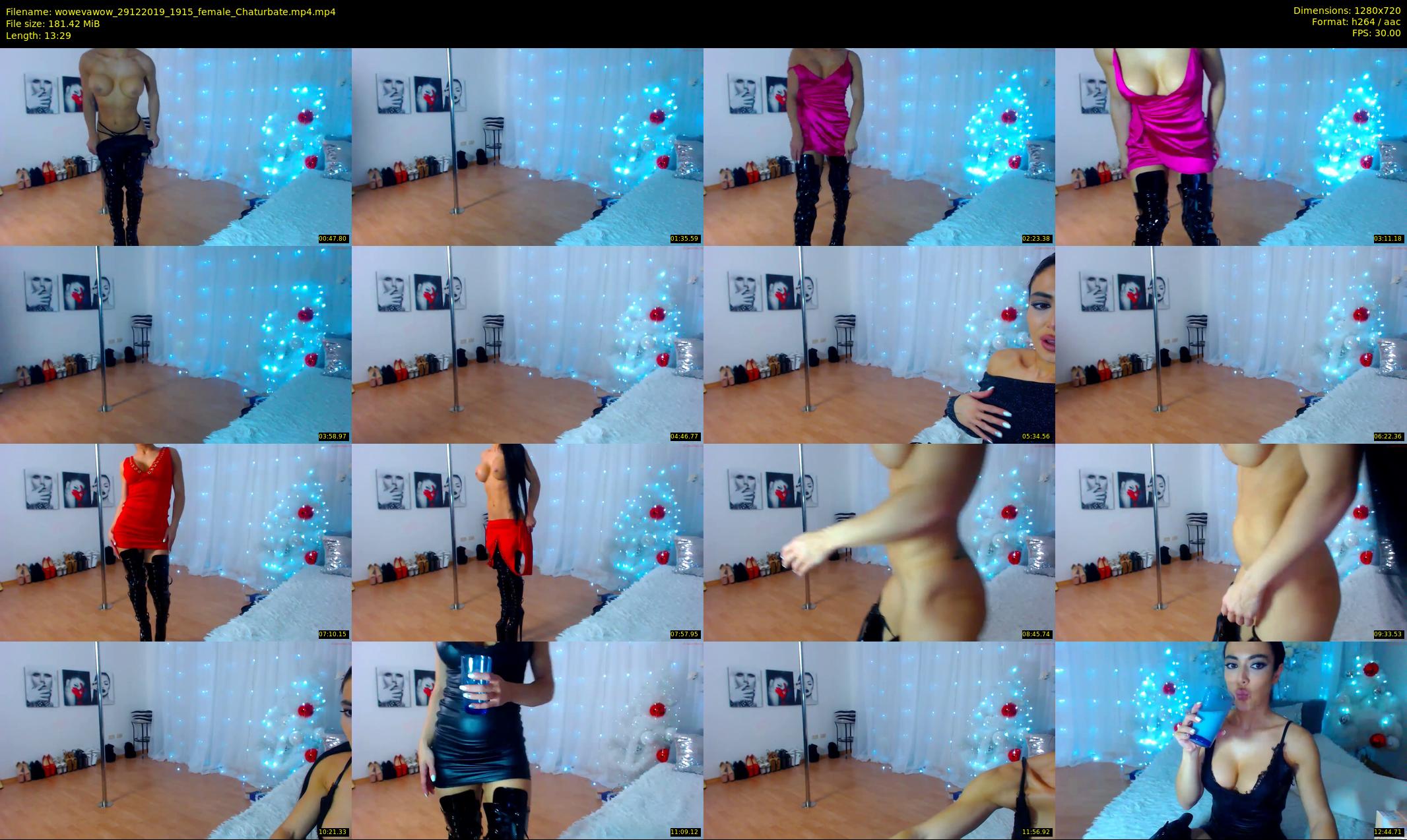 wowevawow — 14 minute Chaturbate female cam show recording, 720p, Dec 29, 2019