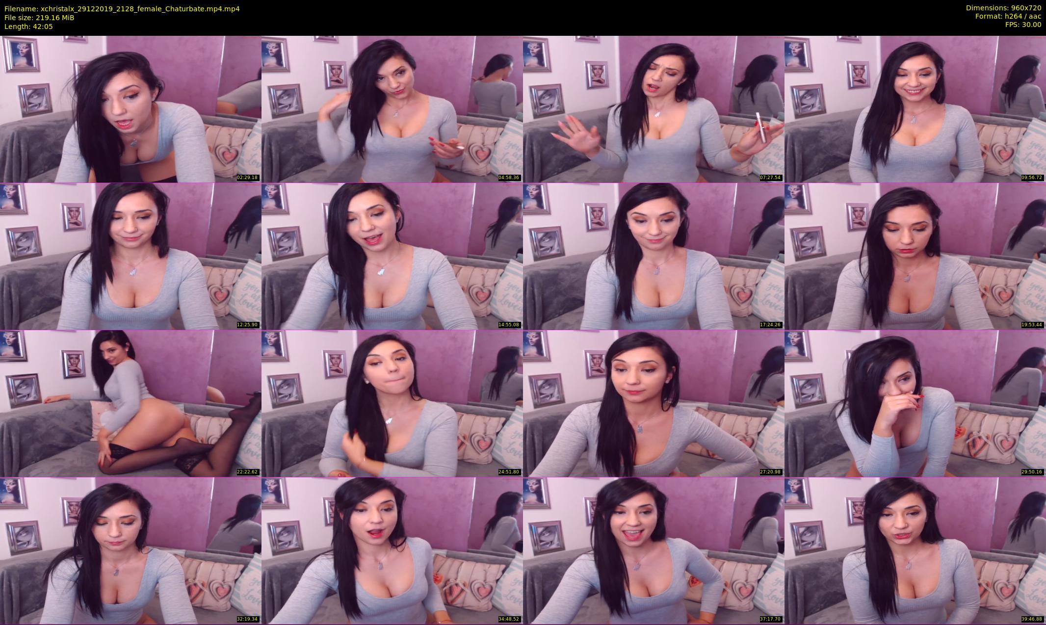 xchristalx — 43 minute Chaturbate female cam show recording, 720p, Dec 29, 2019