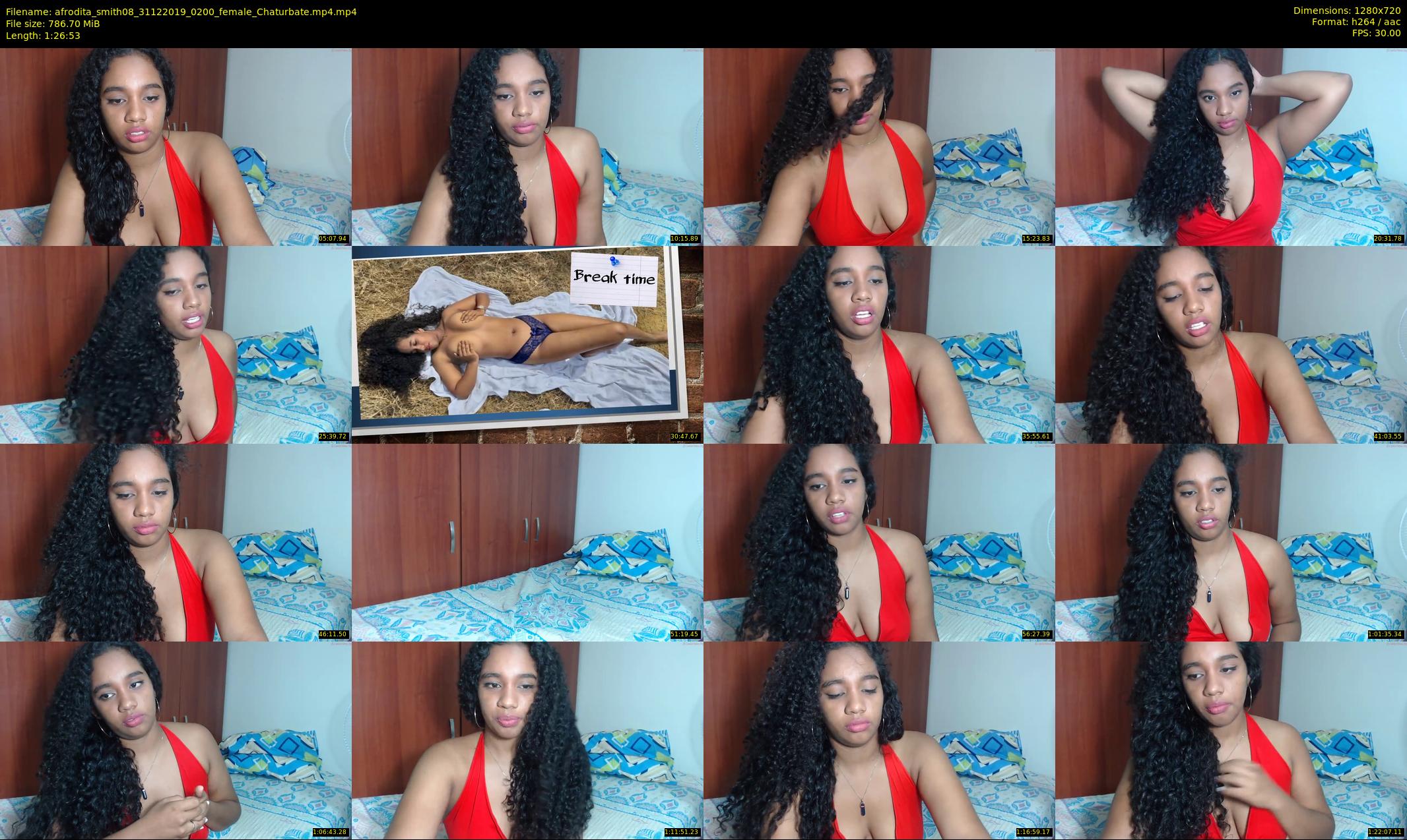 afrodita_smith08 — 87 minute Chaturbate female cam show recording, 720p, Dec 31, 2019