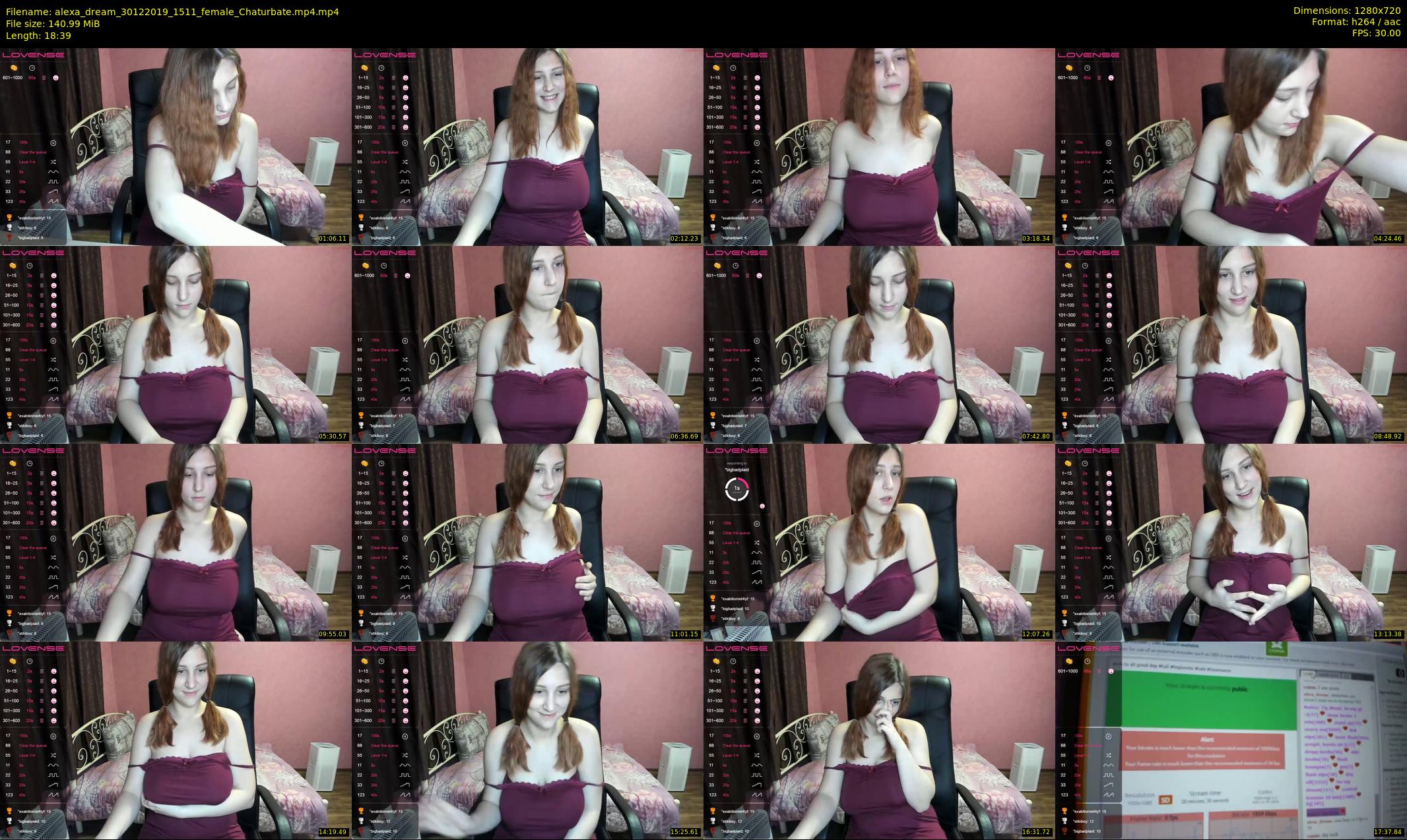 alexa_dream — 19 minute Chaturbate female cam show recording, 720p, Dec 30, 2019