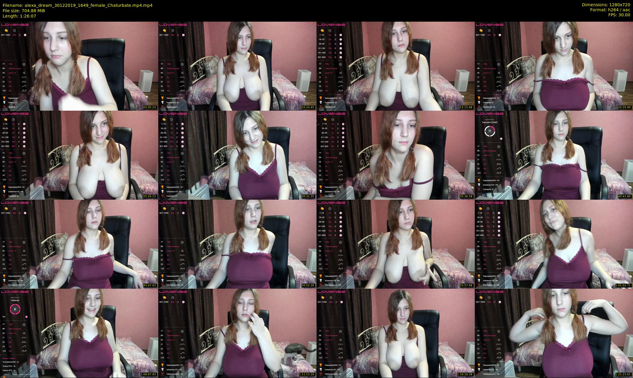 alexa_dream — 87 minute Chaturbate female cam show recording, 720p, Dec 30, 2019