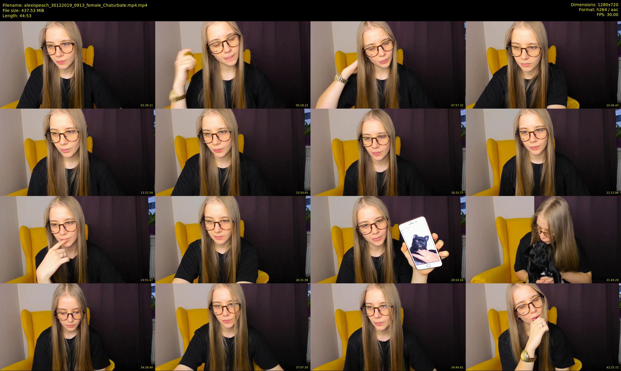alexispeach — 45 minute Chaturbate female cam show recording, 720p, Dec 30, 2019