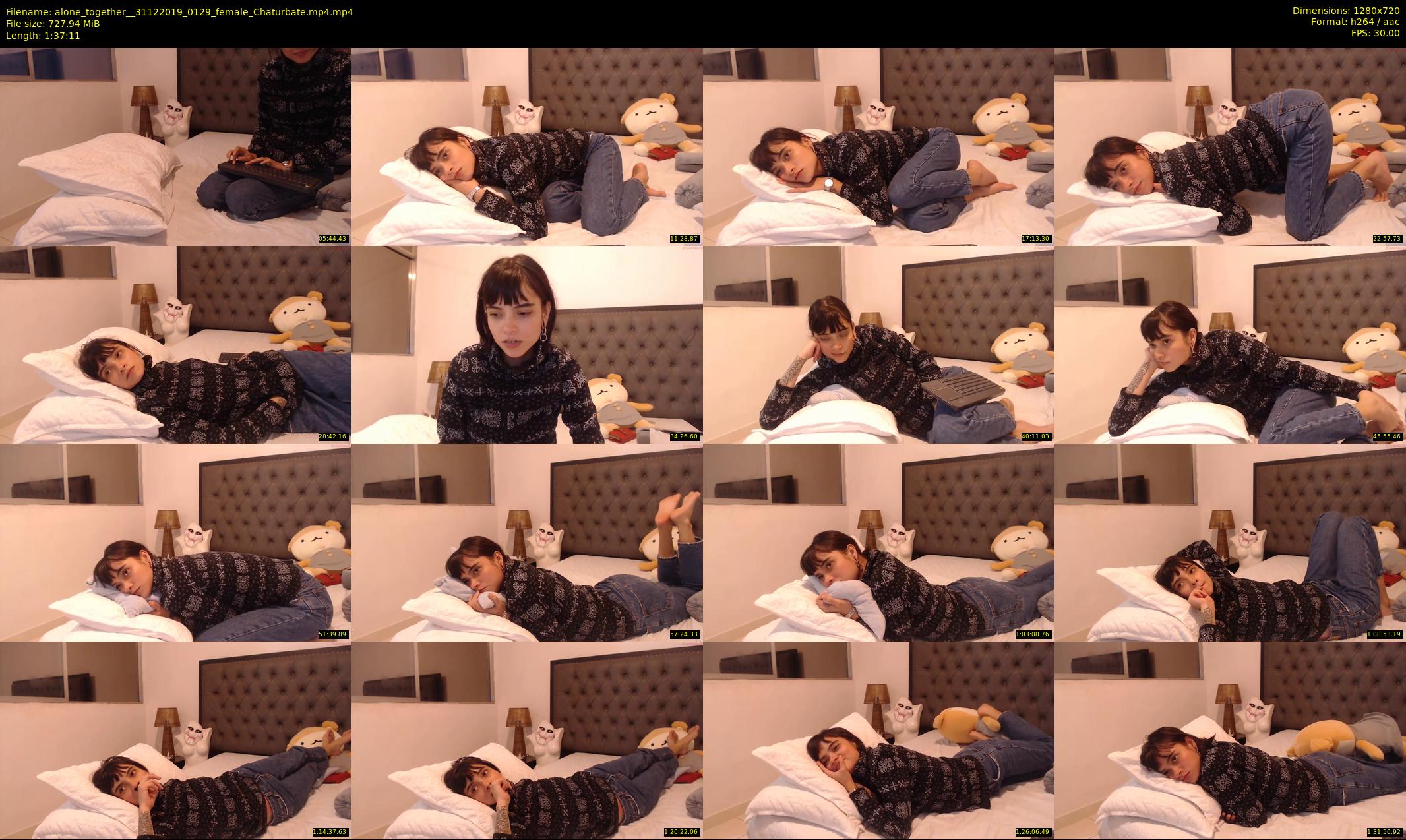 alone_together_ — 98 minute Chaturbate female cam show recording, 720p, Dec 31, 2019