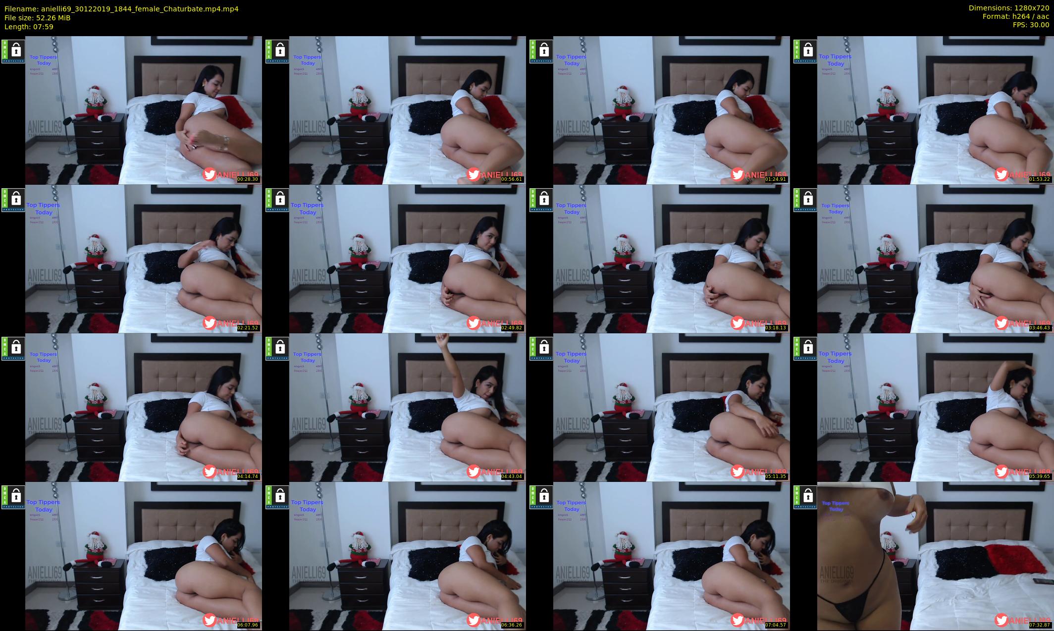 anielli69 — 8 minute Chaturbate female cam show recording, 720p, Dec 30, 2019