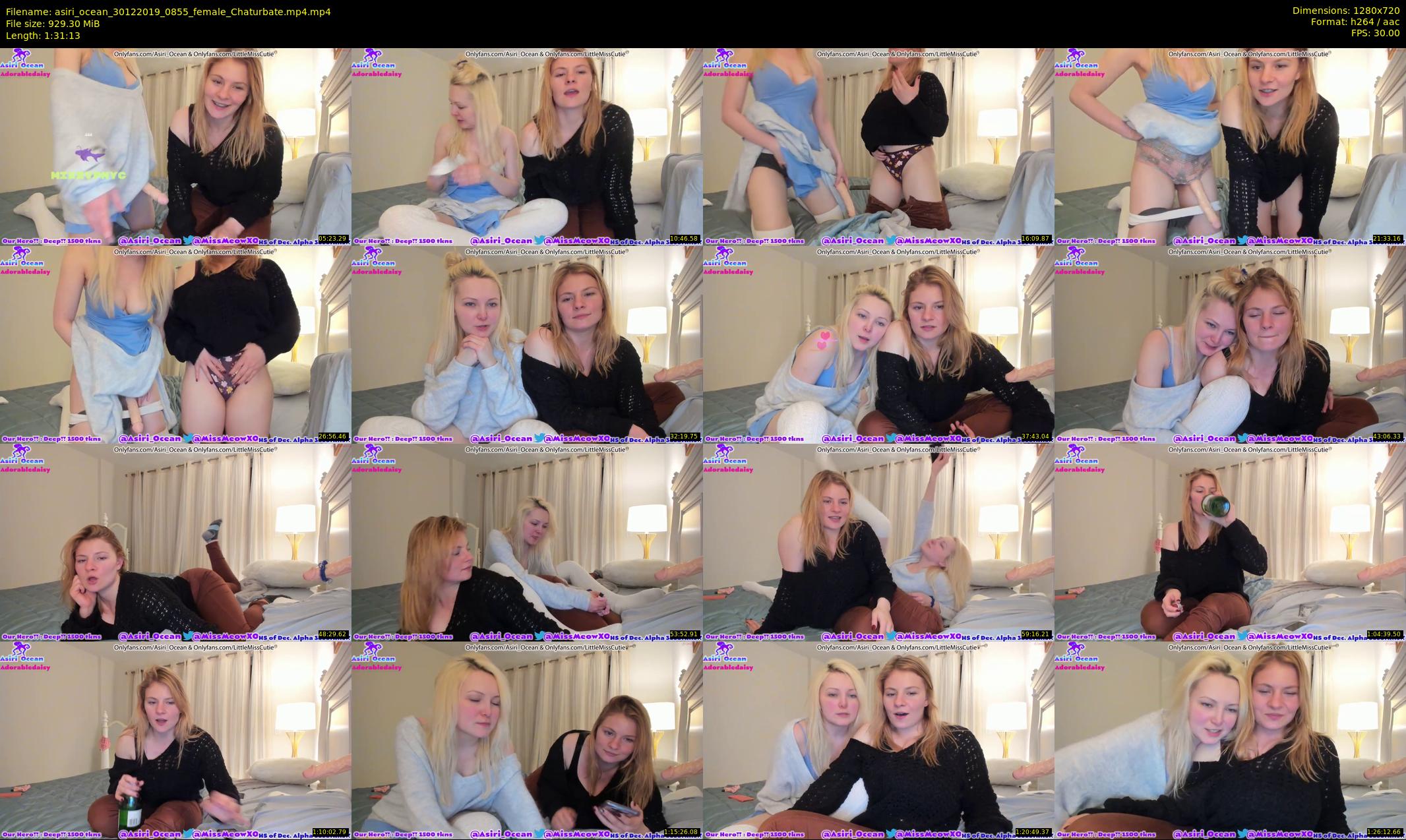 asiri_ocean — 92 minute Chaturbate female cam show recording, 720p, Dec 30, 2019