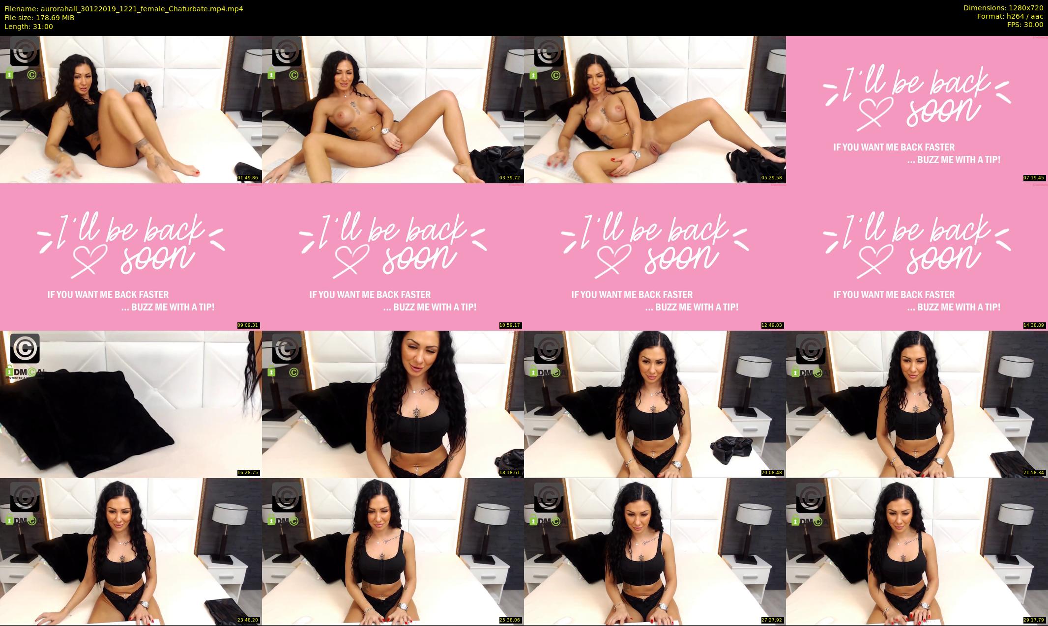 aurorahall — 31 minute Chaturbate female cam show recording, 720p, Dec 30, 2019