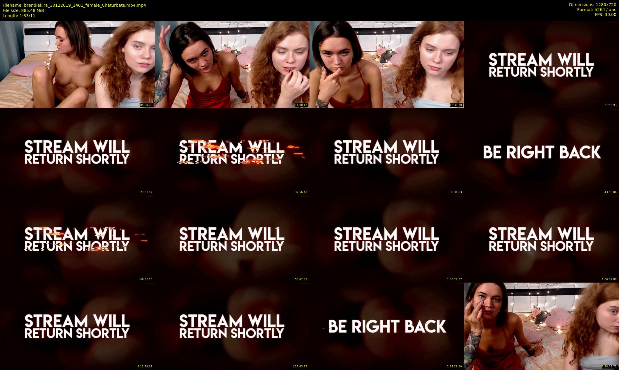 brendiekira — 94 minute Chaturbate couple cam show recording, 720p, Dec 30, 2019