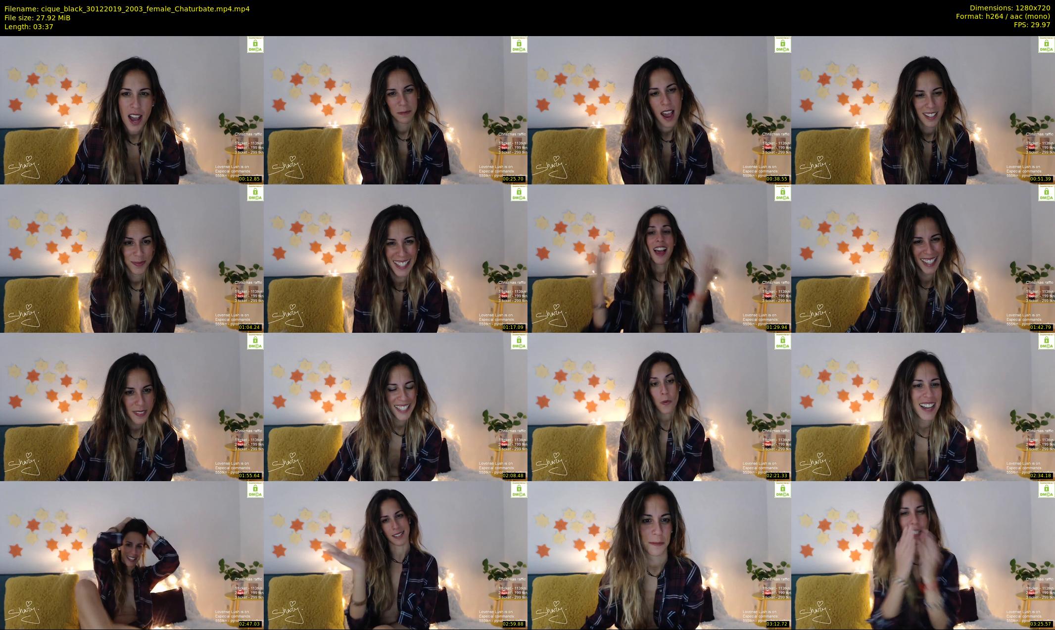 cique_black — 4 minute Chaturbate female cam show recording, 720p, Dec 30, 2019
