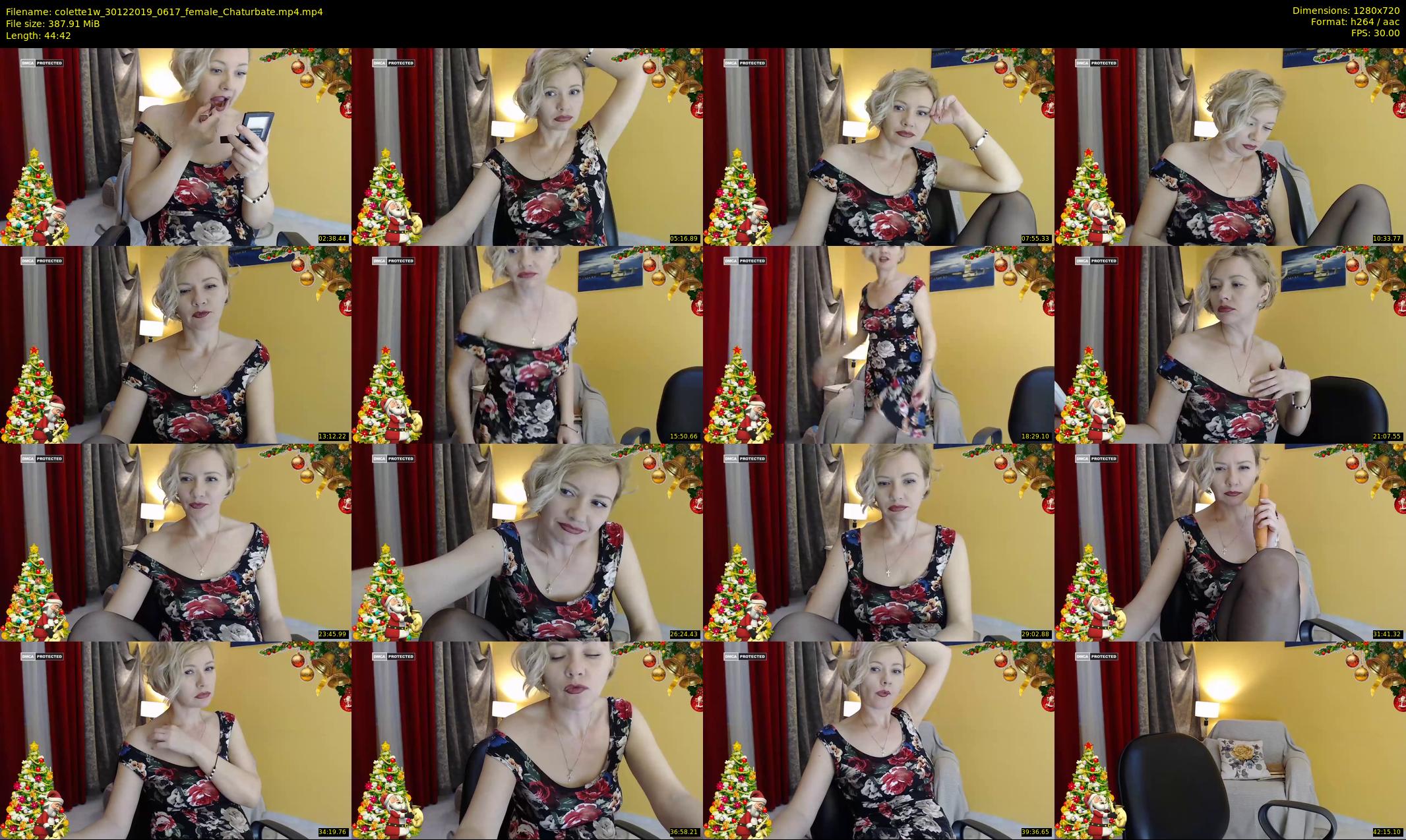 colette1w — 45 minute Chaturbate female cam show recording, 720p, Dec 30, 2019