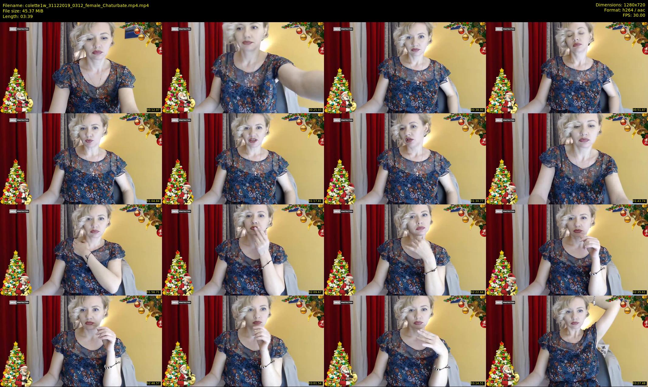colette1w — 4 minute Chaturbate female cam show recording, 720p, Dec 31, 2019