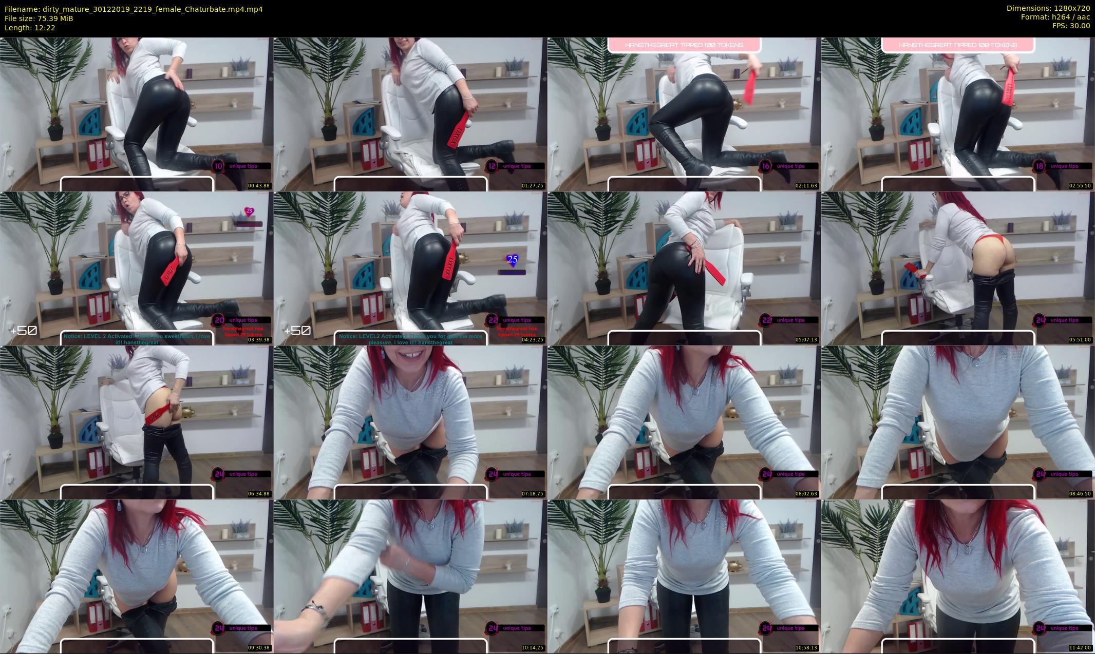 dirty_mature — 13 minute Chaturbate female cam show recording, 720p, Dec 30, 2019
