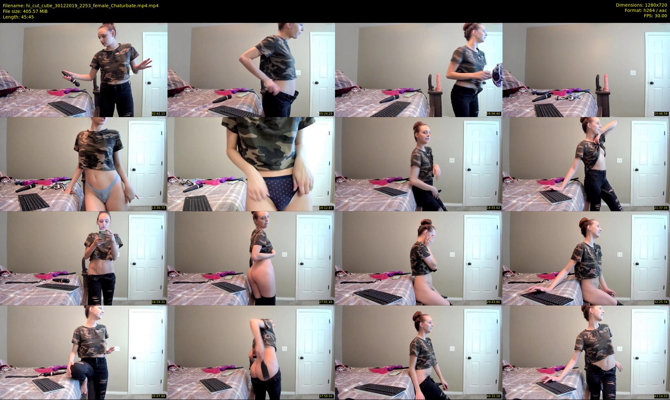 hi_cut_cutie — 46 minute Chaturbate female cam show recording, 720p, Dec 30, 2019