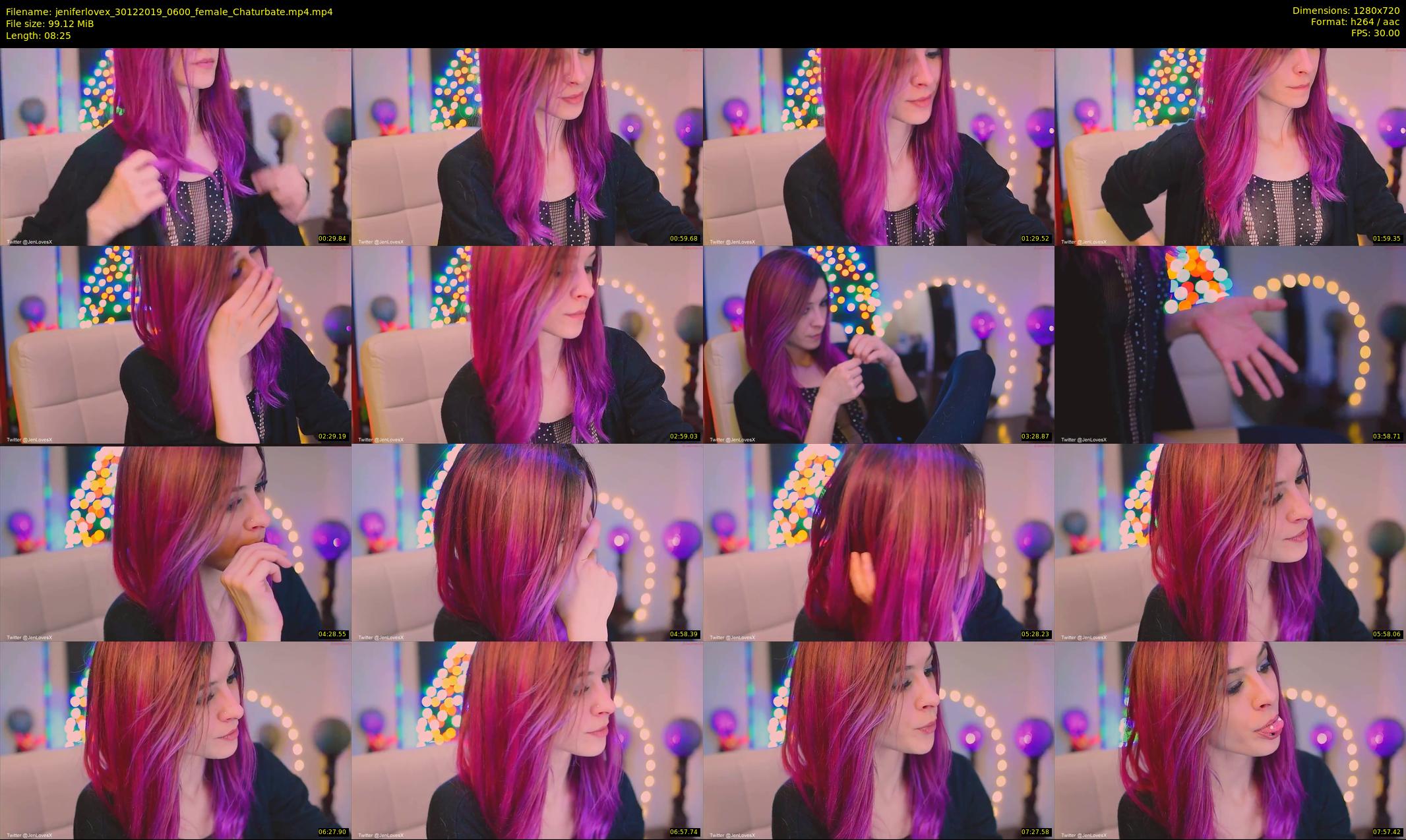 jeniferlovex — 9 minute Chaturbate female cam show recording, 720p, Dec 30, 2019