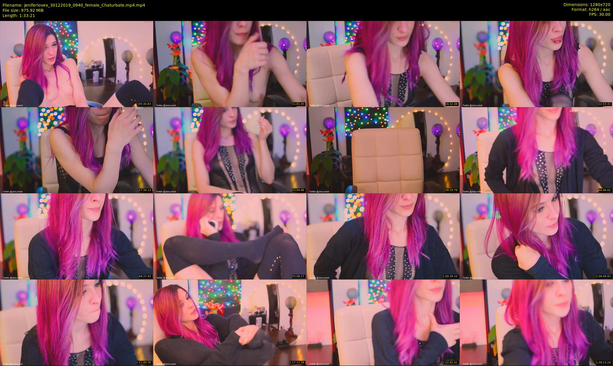 jeniferlovex — 94 minute Chaturbate female cam show recording, 720p, Dec 30, 2019