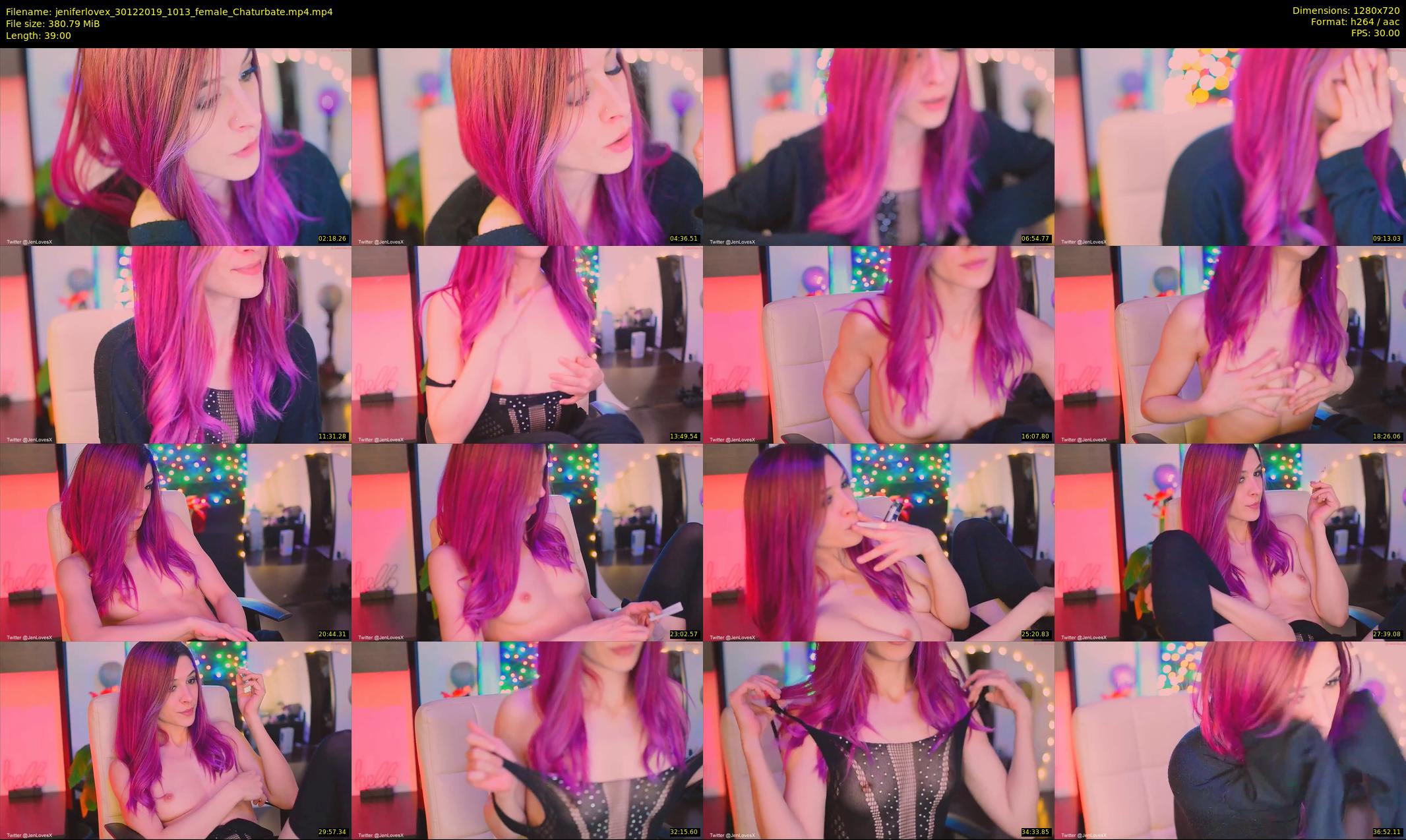 jeniferlovex — 39 minute Chaturbate female cam show recording, 720p, Dec 30, 2019