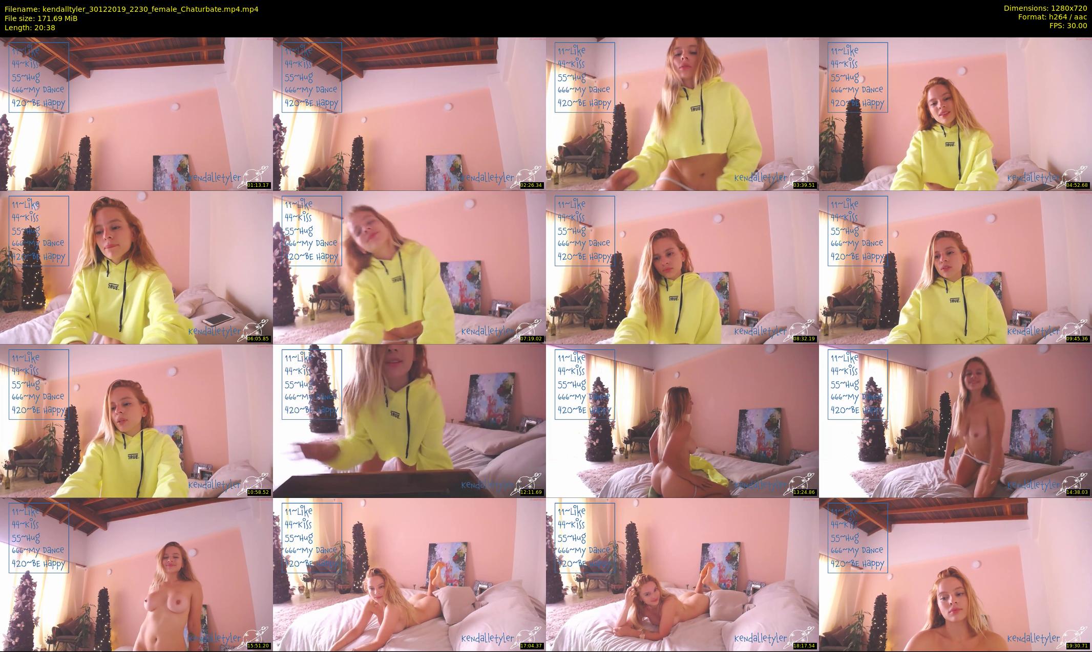 kendalltyler — 21 minute Chaturbate female cam show recording, 720p, Dec 30, 2019